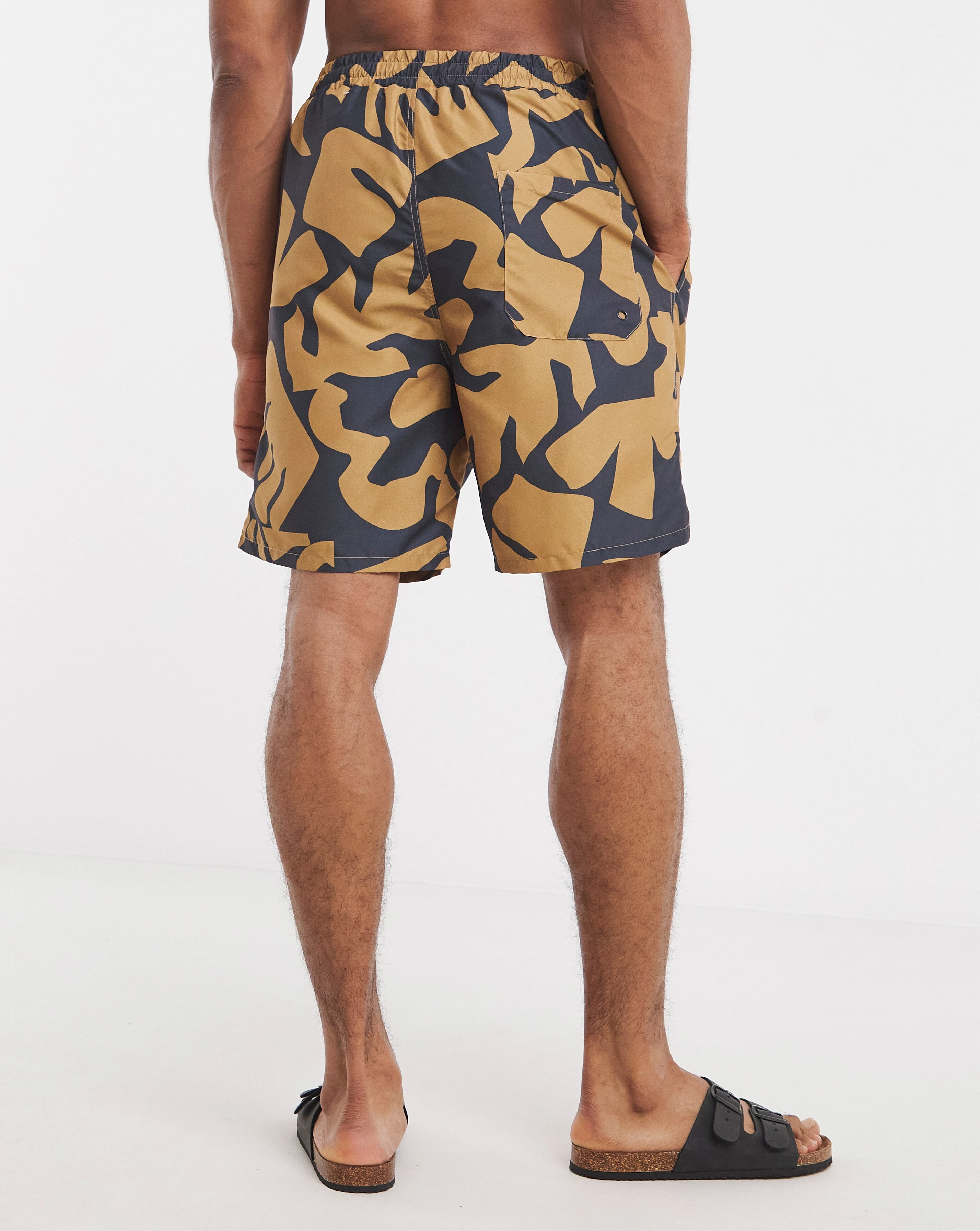 Abstract Palm Printed Swim 4 Abstract Palm Printed Swim