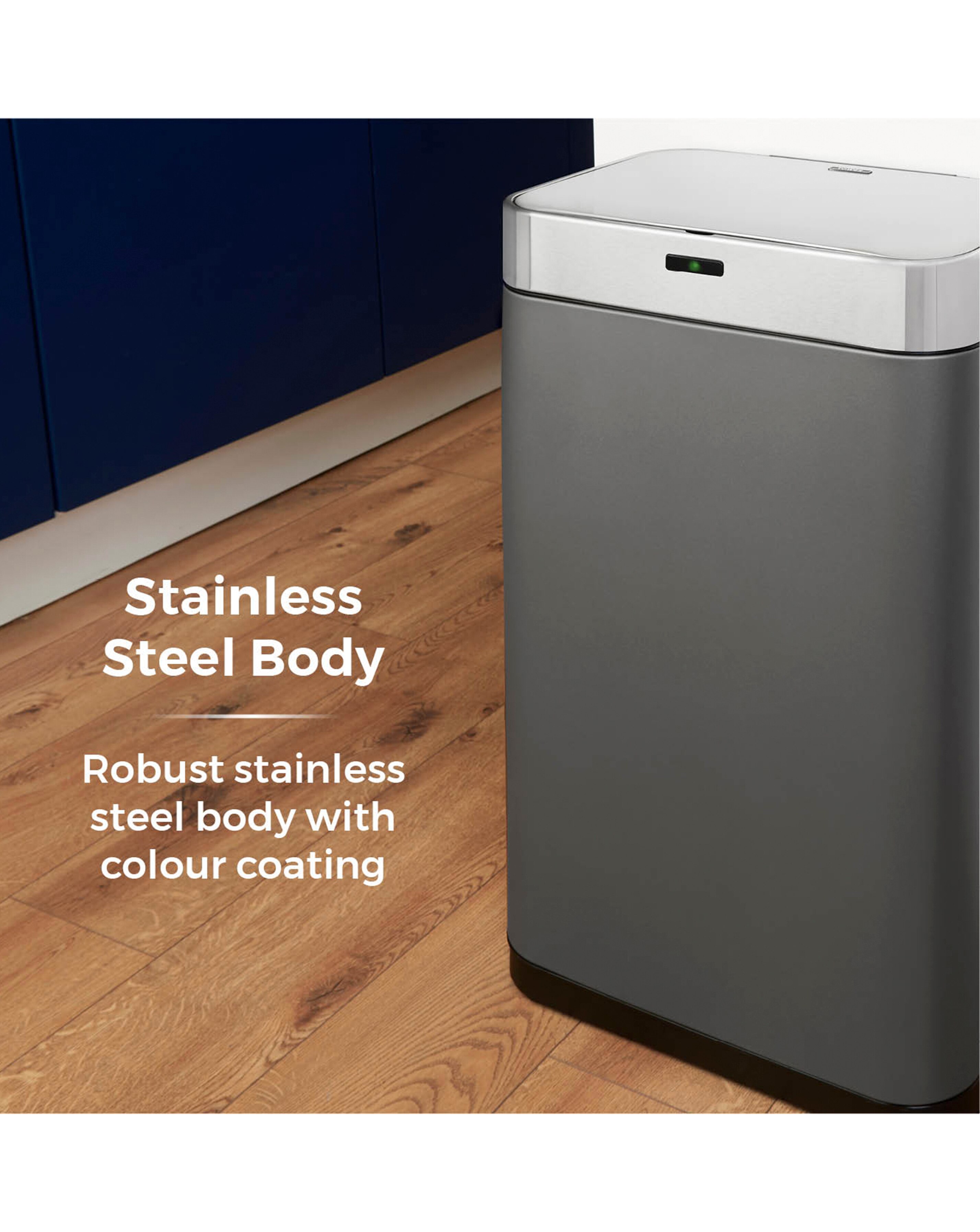 Tower 75L Sensor Bin Titanium 8 Tower 75L Sensor Bin Titanium