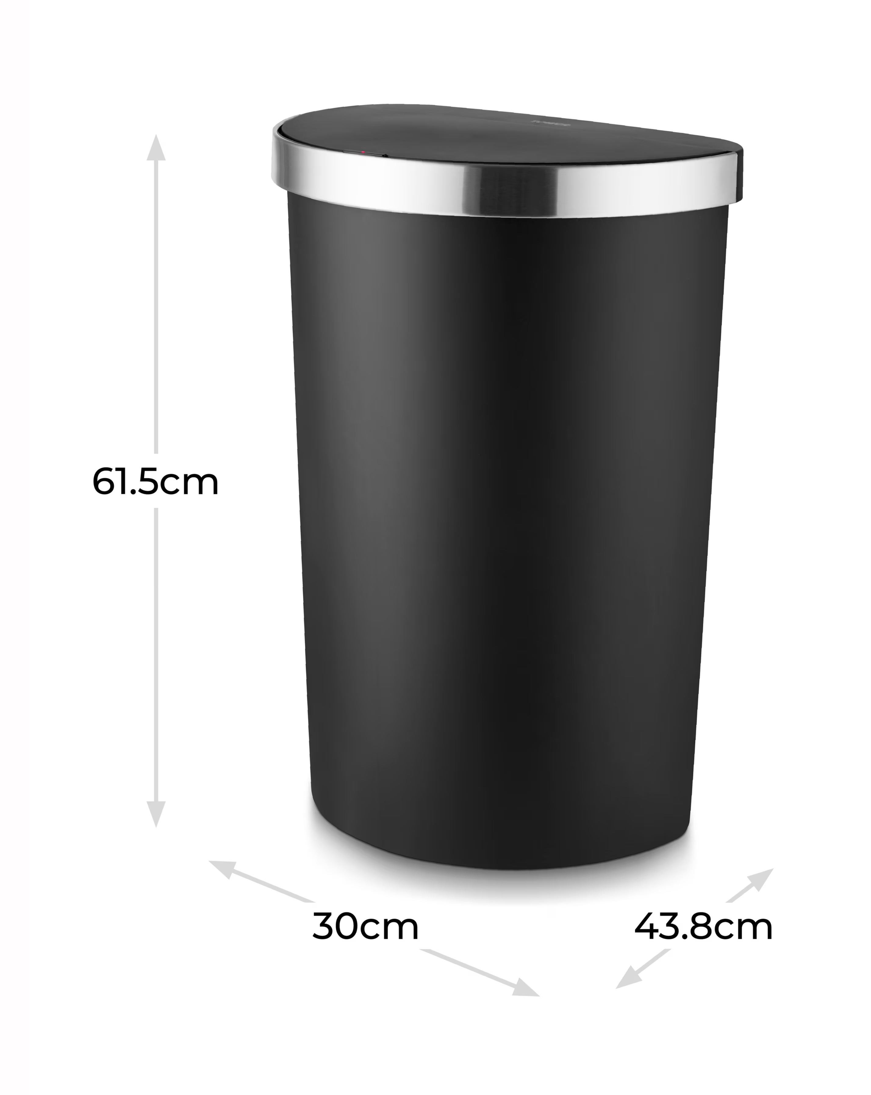Tower Black 50L Curved Sensor Bin 2 Tower Black 50L Curved Sensor Bin
