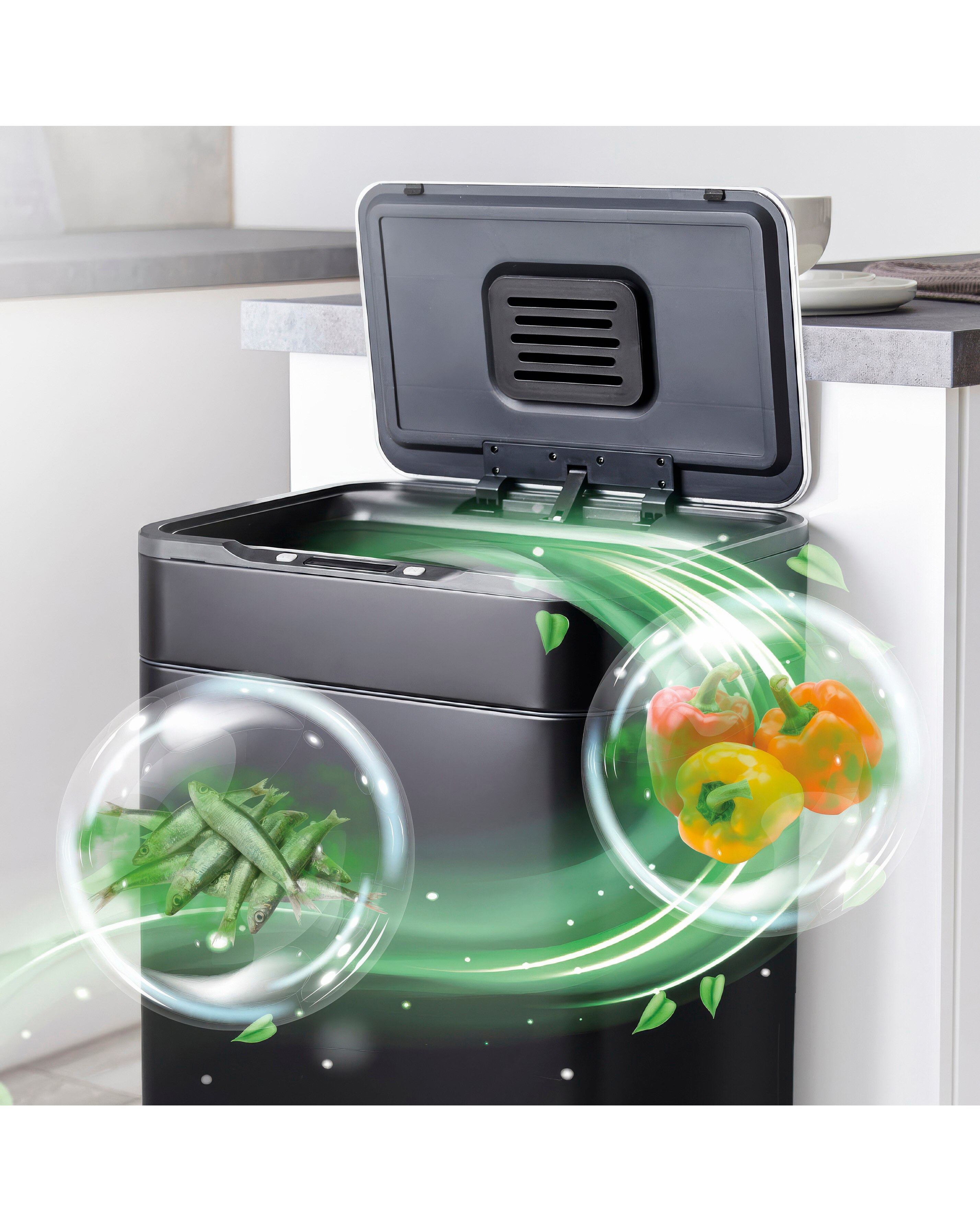 Tower 65l Ozone Sensor Bin - Black 3 Tower 65l Ozone Sensor Bin - Black
