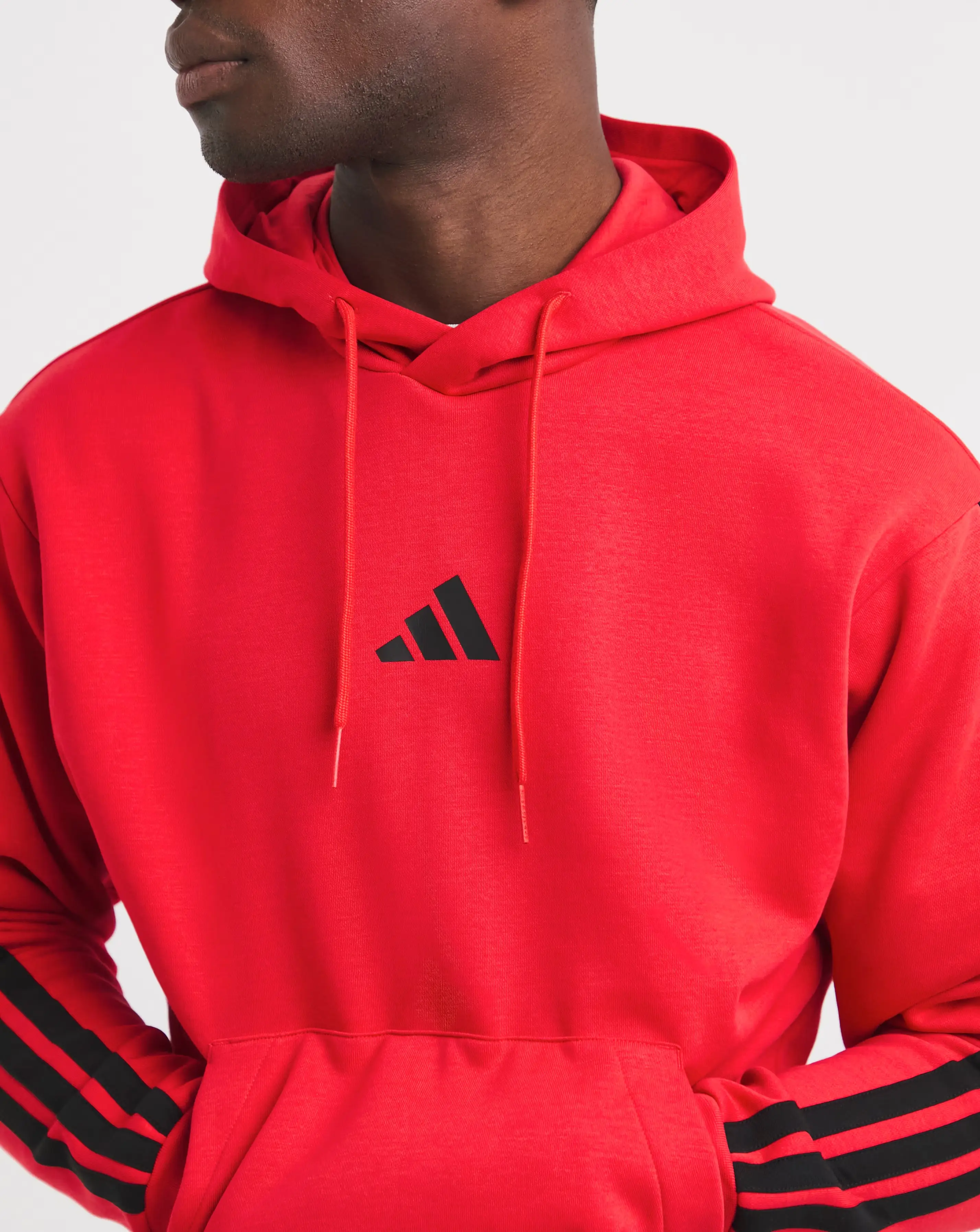 adidas 3 Stripes Fleece Hoodie 3 adidas 3 Stripes Fleece Hoodie