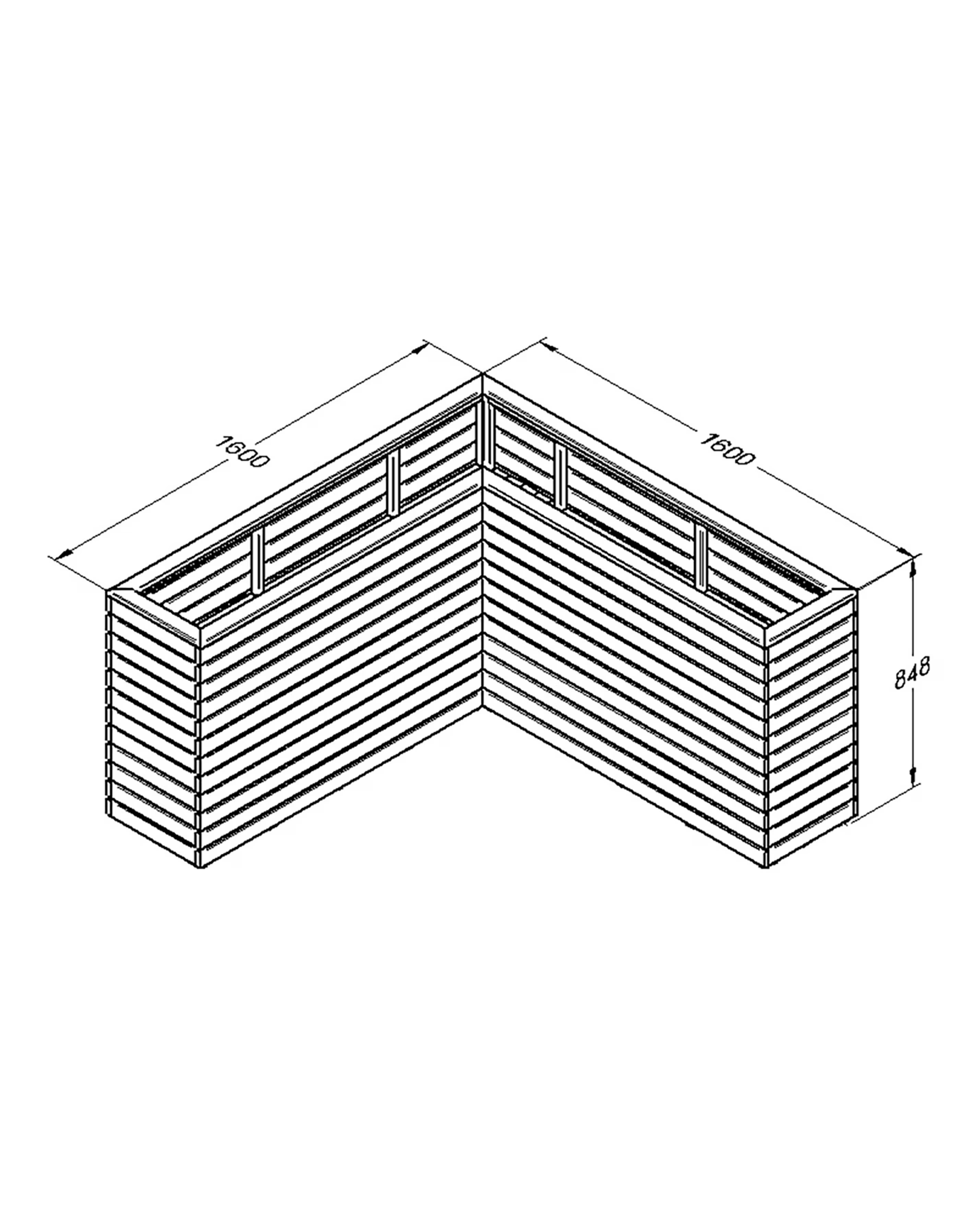 Forest Linear Corner Planter 160cm 8 Forest Linear Corner Planter 160cm