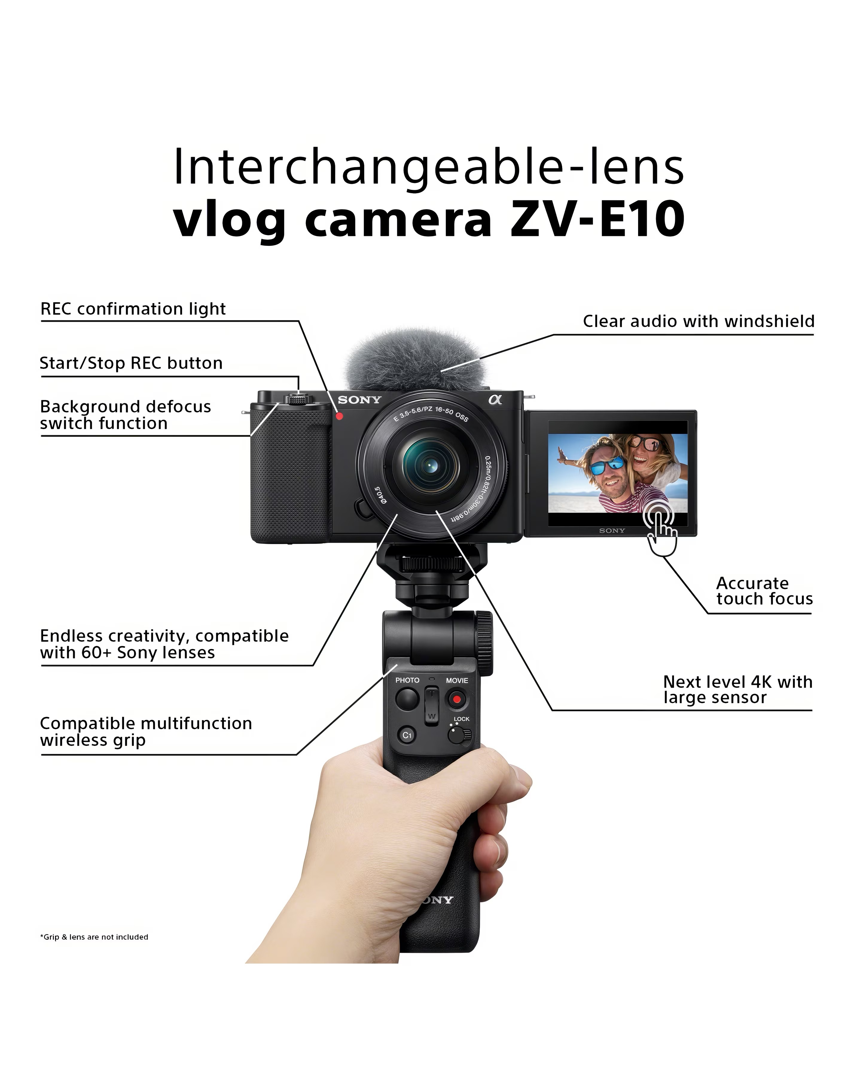 Sony Alpha ZV-E10 Mirrorless Interchangeable-Lens Vlog Camera (Body Only) 3 Sony Alpha ZV-E10 Mirrorless Interchangeable-Lens Vlog Camera (Body Only)