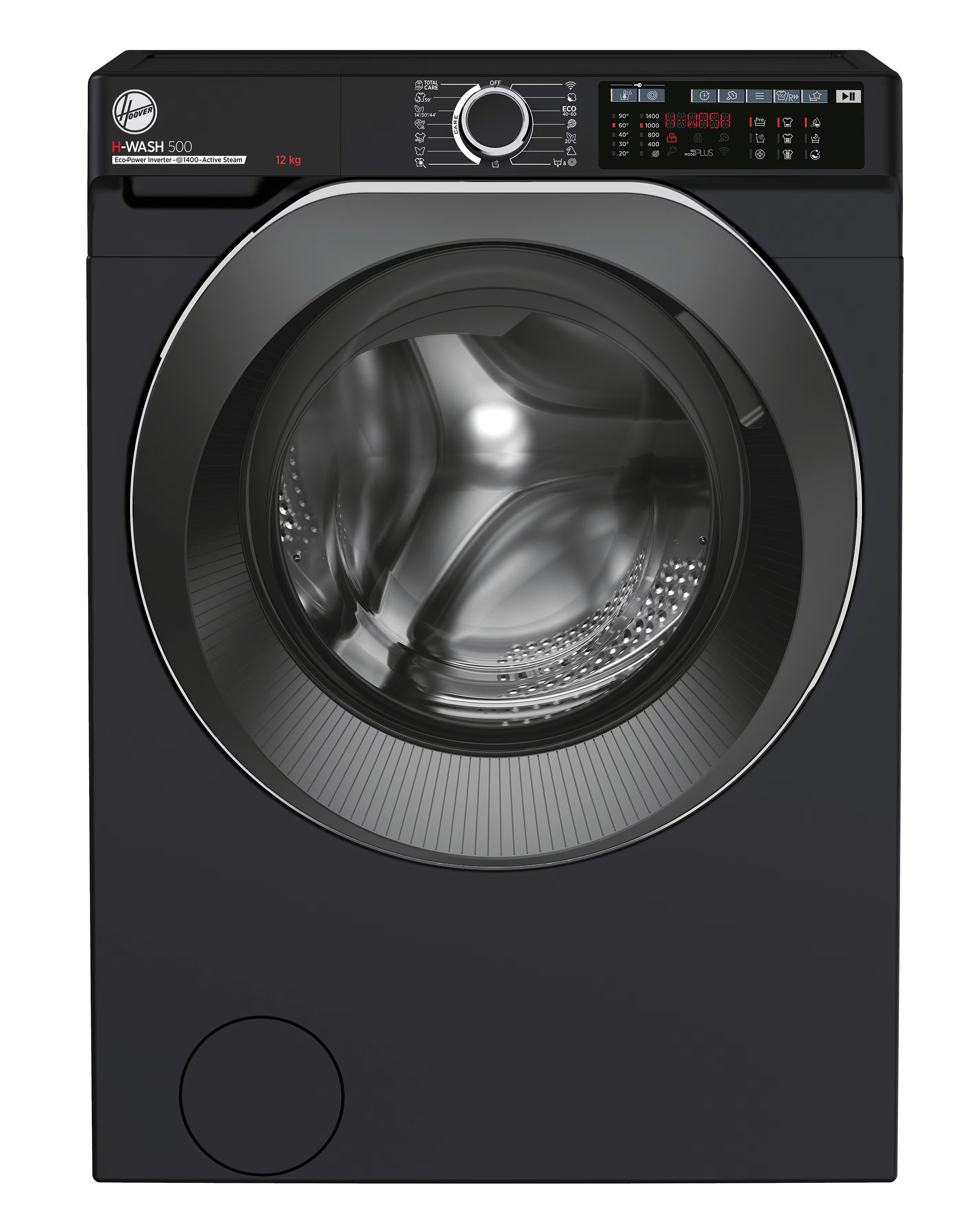Hoover H-WASH 500 HW412AMBCB 12kg Washing Machine + Installation 1 Hoover H-WASH 500 HW412AMBCB 12kg Washing Machine, 1400 spin, A rated, Black