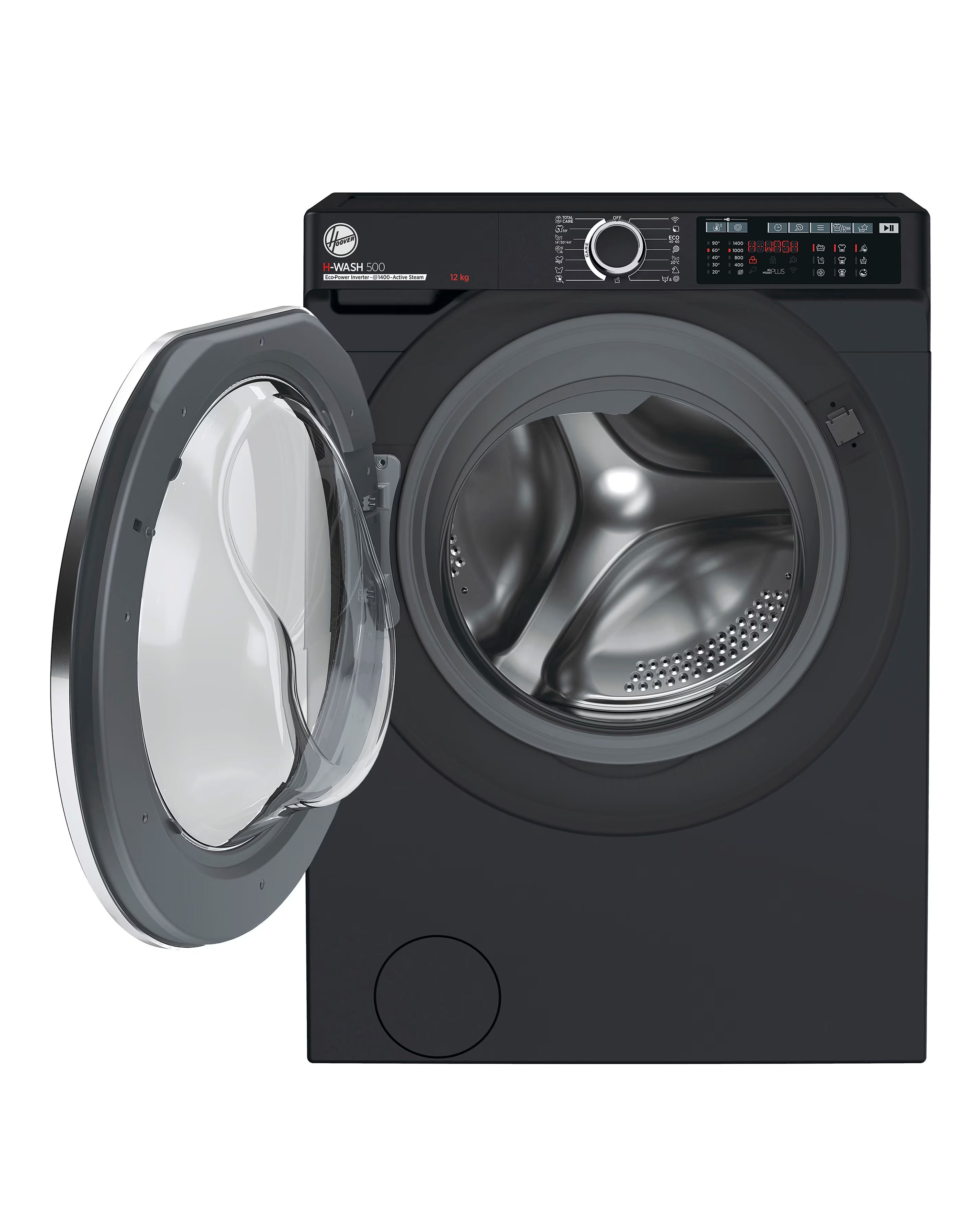 Hoover H-WASH 500 HW412AMBCB 12kg Washing Machine + Installation 4 Hoover H-WASH 500 HW412AMBCB 12kg Washing Machine, 1400 spin, A rated, Black