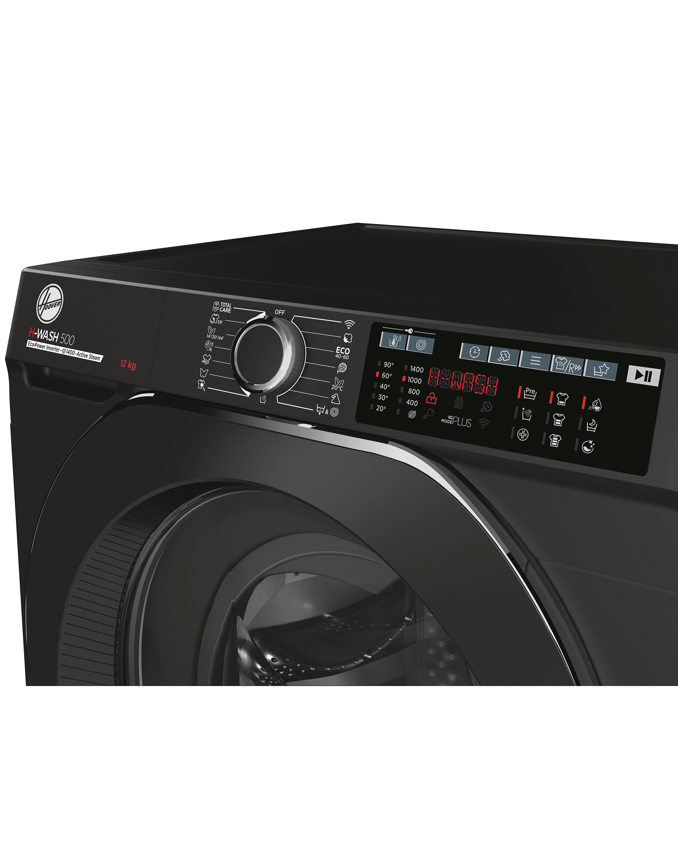 Hoover H-WASH 500 HW412AMBCB 12kg Washing Machine + Installation 6 Hoover H-WASH 500 HW412AMBCB 12kg Washing Machine, 1400 spin, A rated, Black