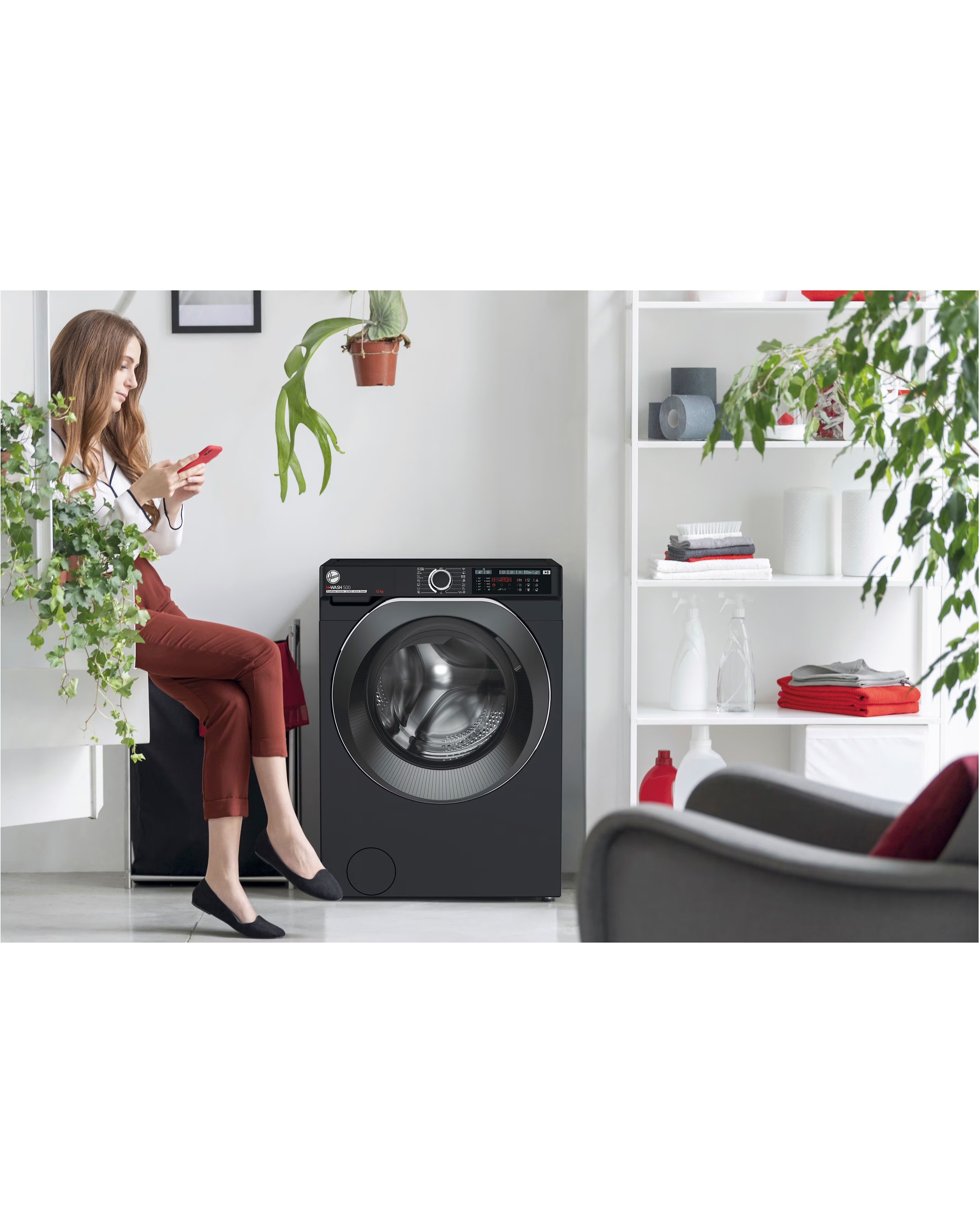 Hoover H-WASH 500 HW412AMBCB 12kg Washing Machine + Installation 7 Hoover H-WASH 500 HW412AMBCB 12kg Washing Machine, 1400 spin, A rated, Black