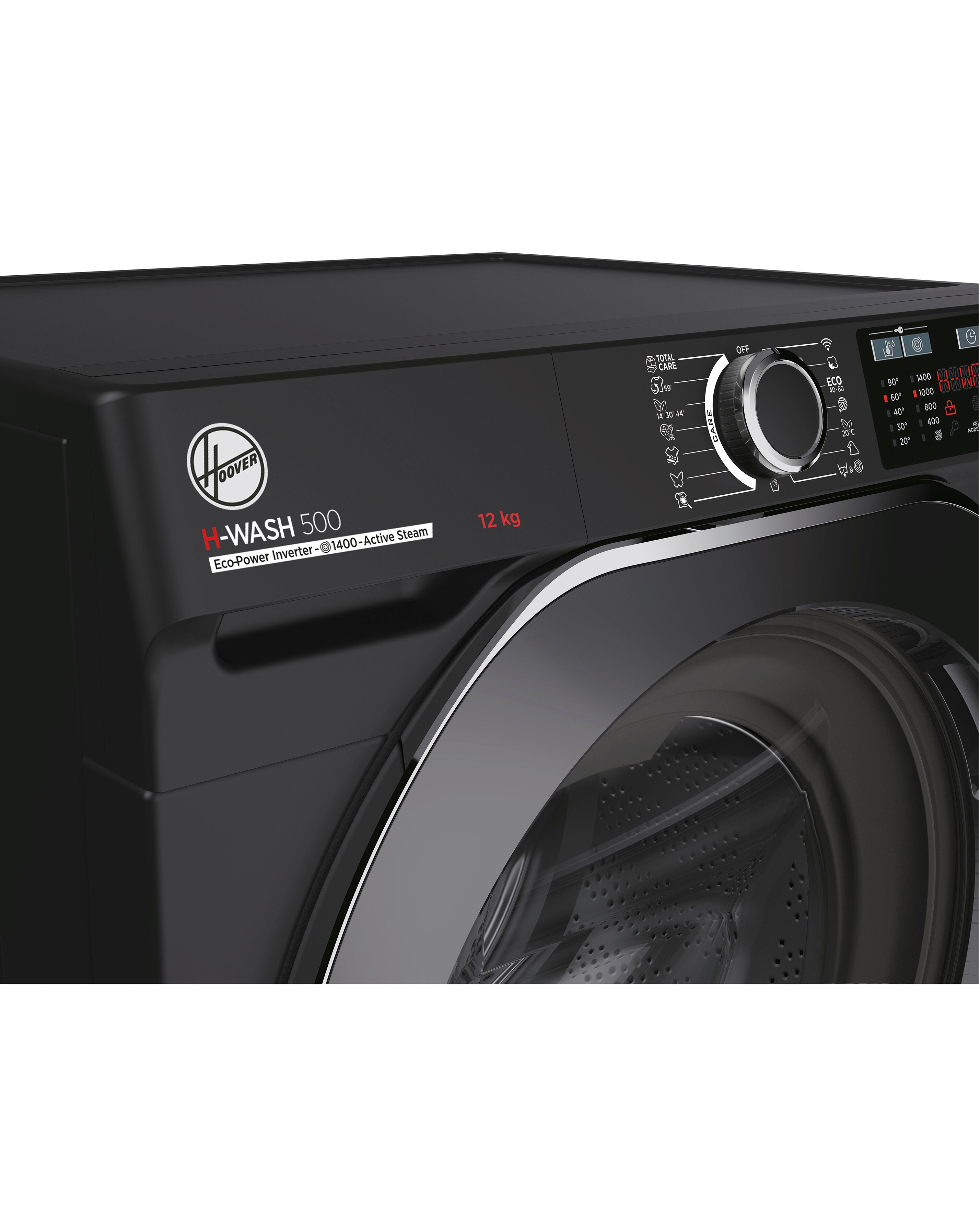 Hoover H-WASH 500 HW412AMBCB 12kg Washing Machine + Installation 8 Hoover H-WASH 500 HW412AMBCB 12kg Washing Machine, 1400 spin, A rated, Black