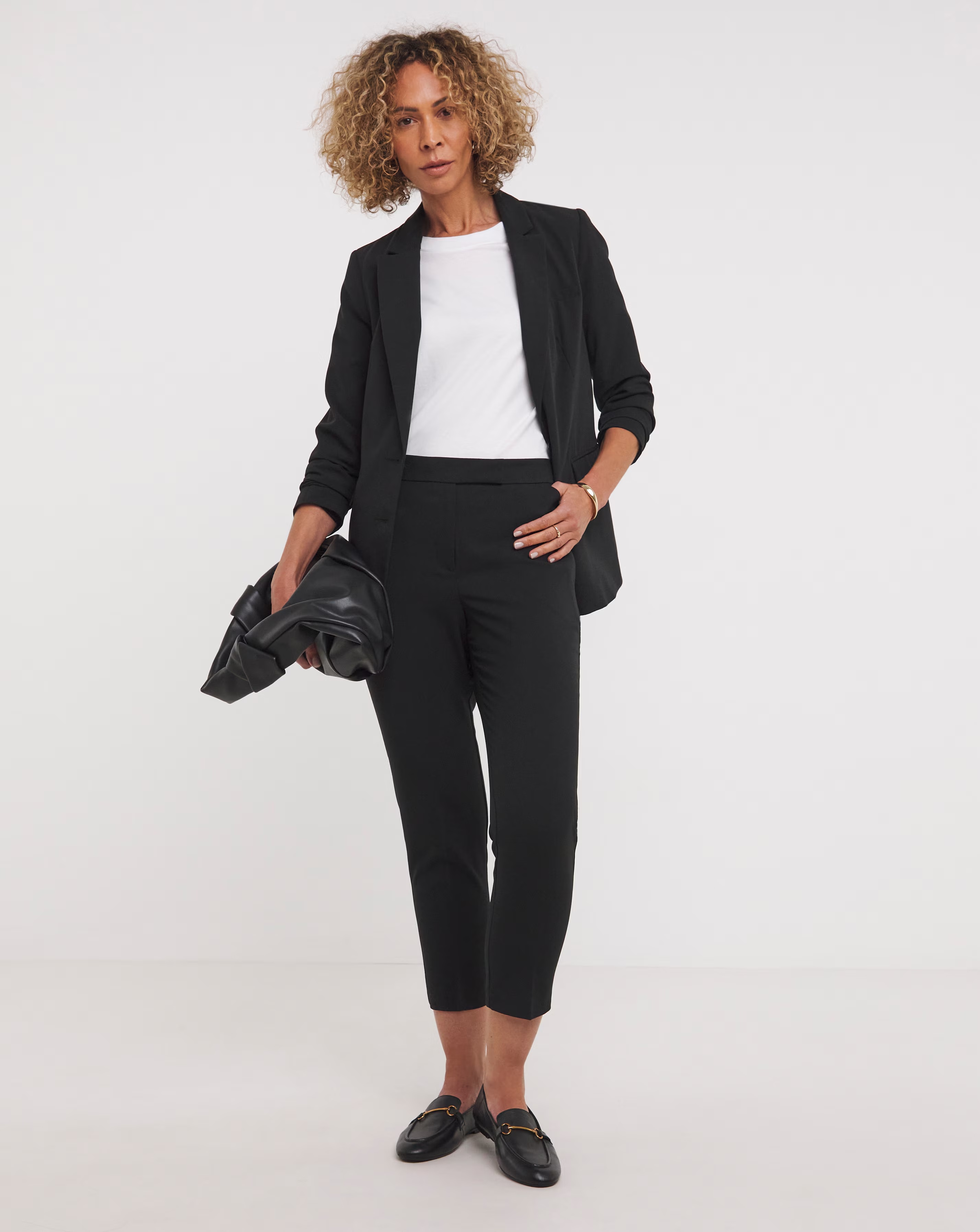 Value Essentials Cropped Tapered Leg Trousers