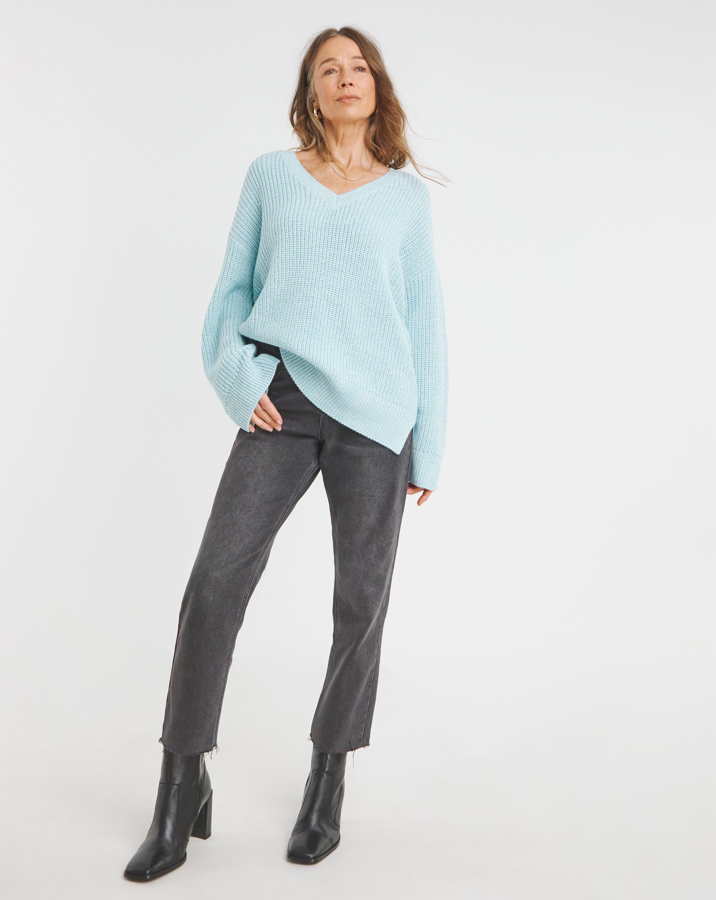 Blue V Neck Tunic 1 Blue V Neck Tunic
