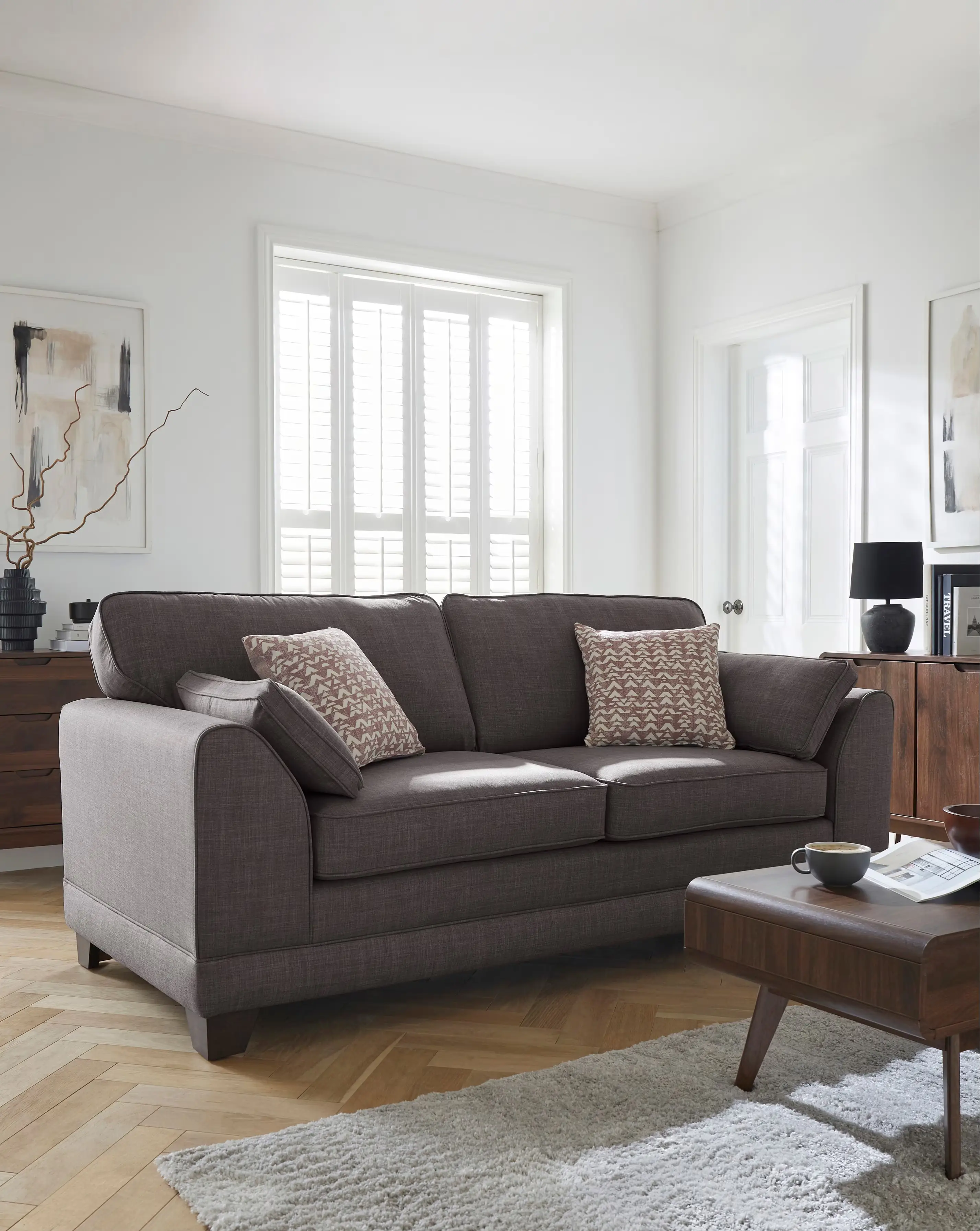 Hilliard Fabric 3 Seater Sofa 1 Hilliard Fabric 3 Seater Sofa