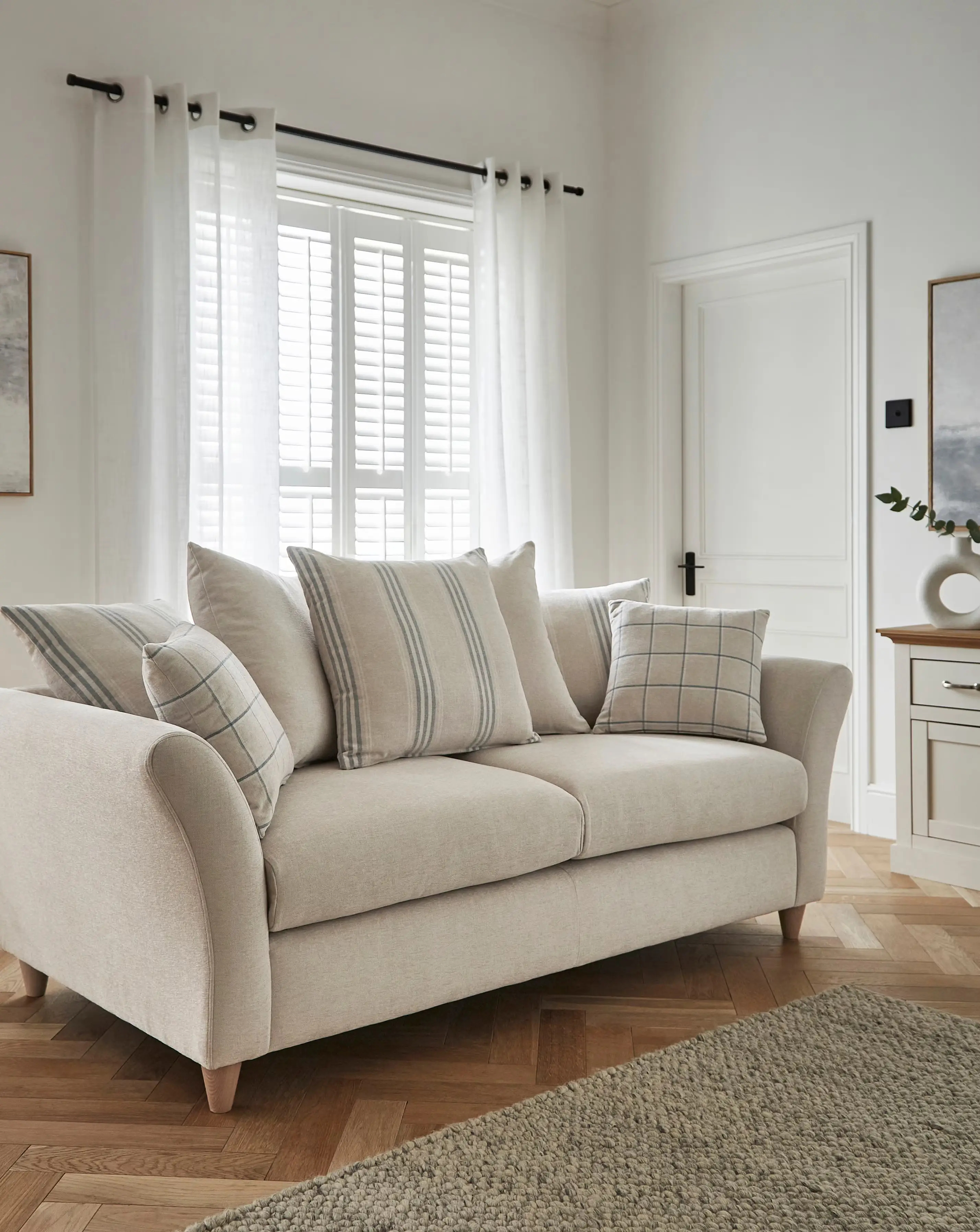 Clover Fabric Scatterback 3 Seater Sofa 1 Clover Fabric Scatterback 3 Seater Sofa