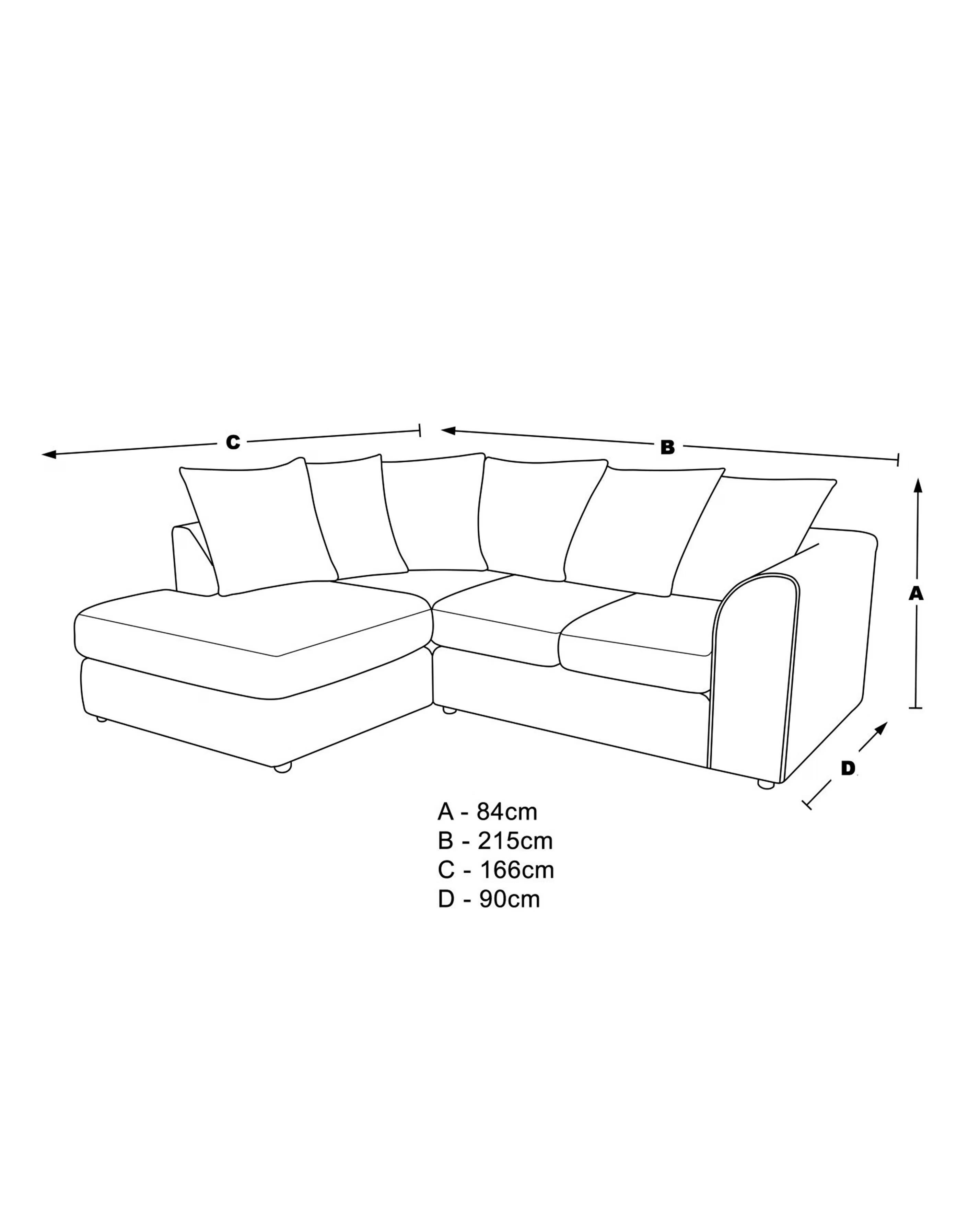 Missy Chenille Left Hand Corner Sofa 2 Missy Chenille Left Hand Corner Sofa