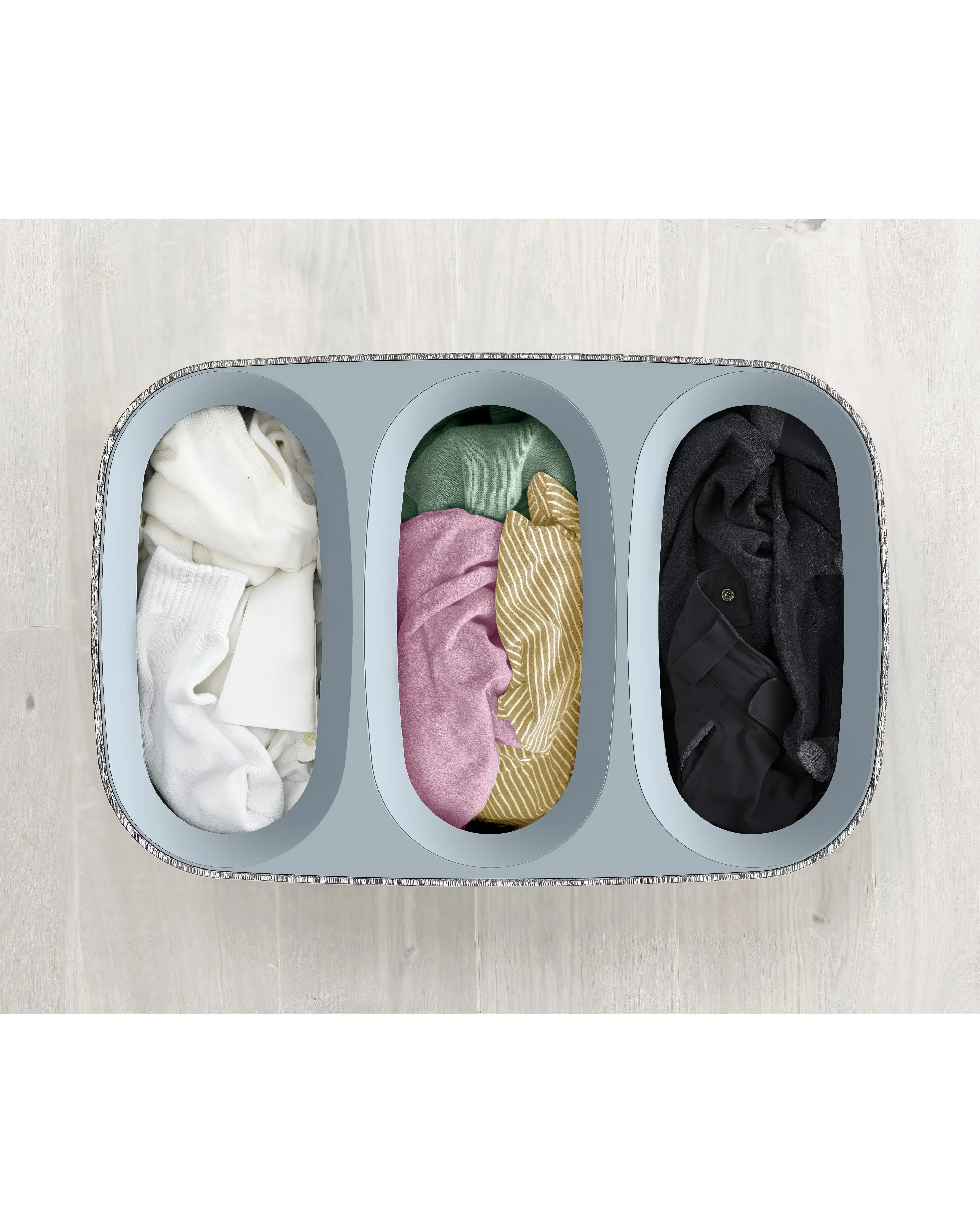 Joseph Joseph Tota 90L Trio Laundry Separation Basket Grey 6 Joseph Joseph Tota 90L Trio Laundry Separation Basket Grey