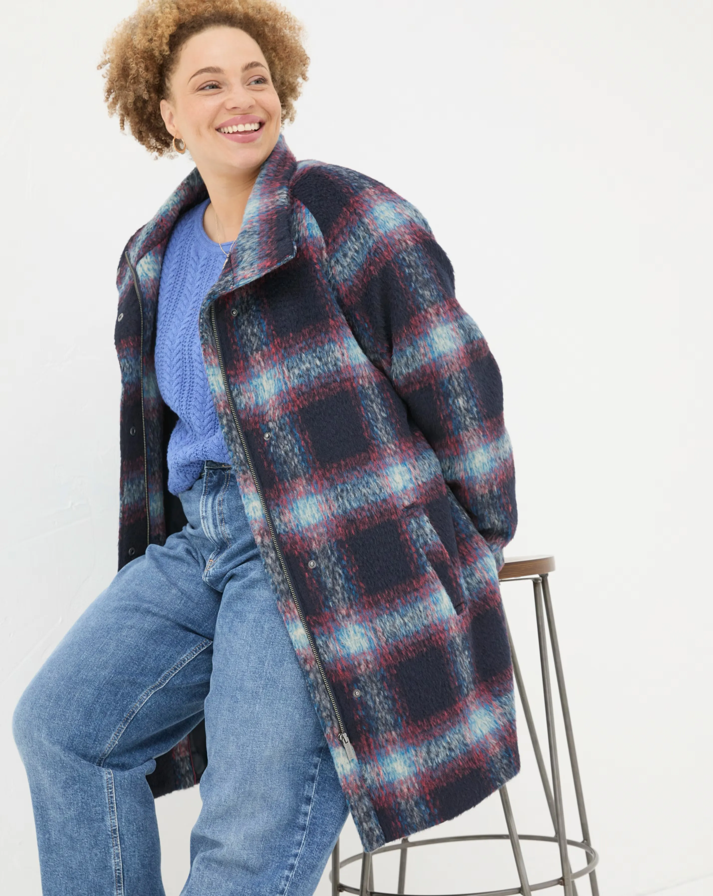 FatFace Freya Wool Blend Check Coat 2 FatFace Freya Wool Blend Check Coat