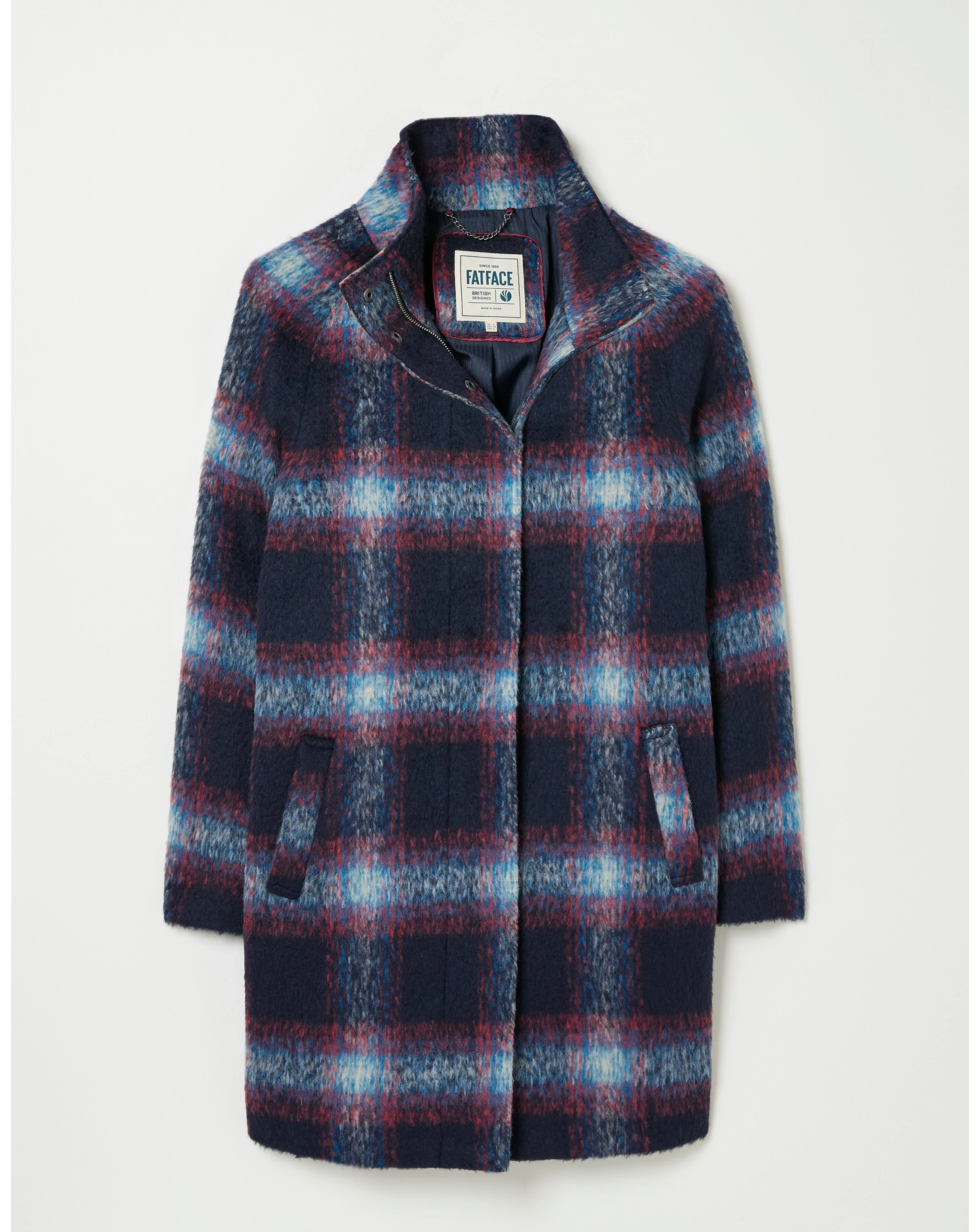 FatFace Freya Wool Blend Check Coat 3 FatFace Freya Wool Blend Check Coat