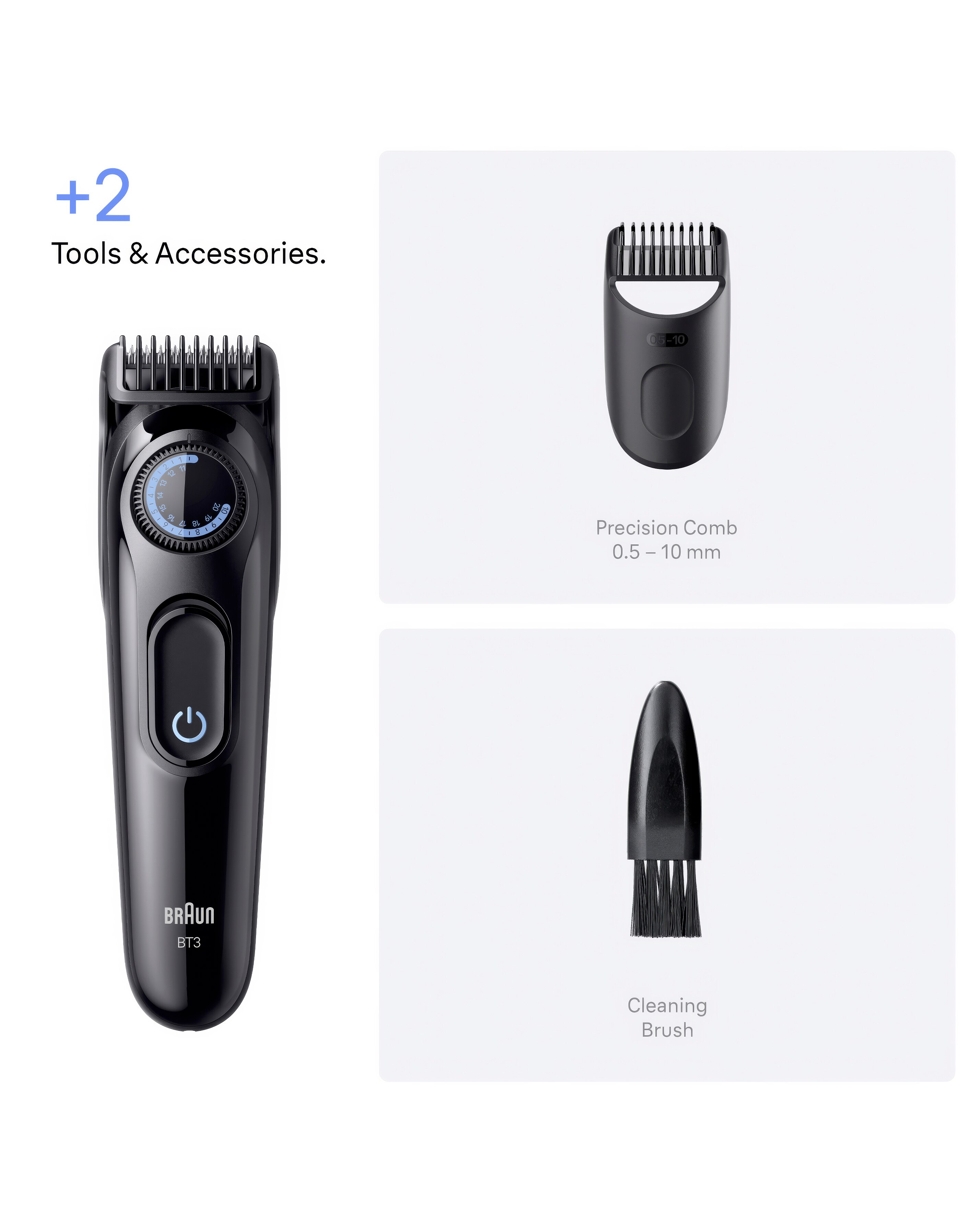 Braun - Beard Trimmer Series 3, +2 Styling Tools 2 Braun - Beard Trimmer Series 3, +2 Styling Tools