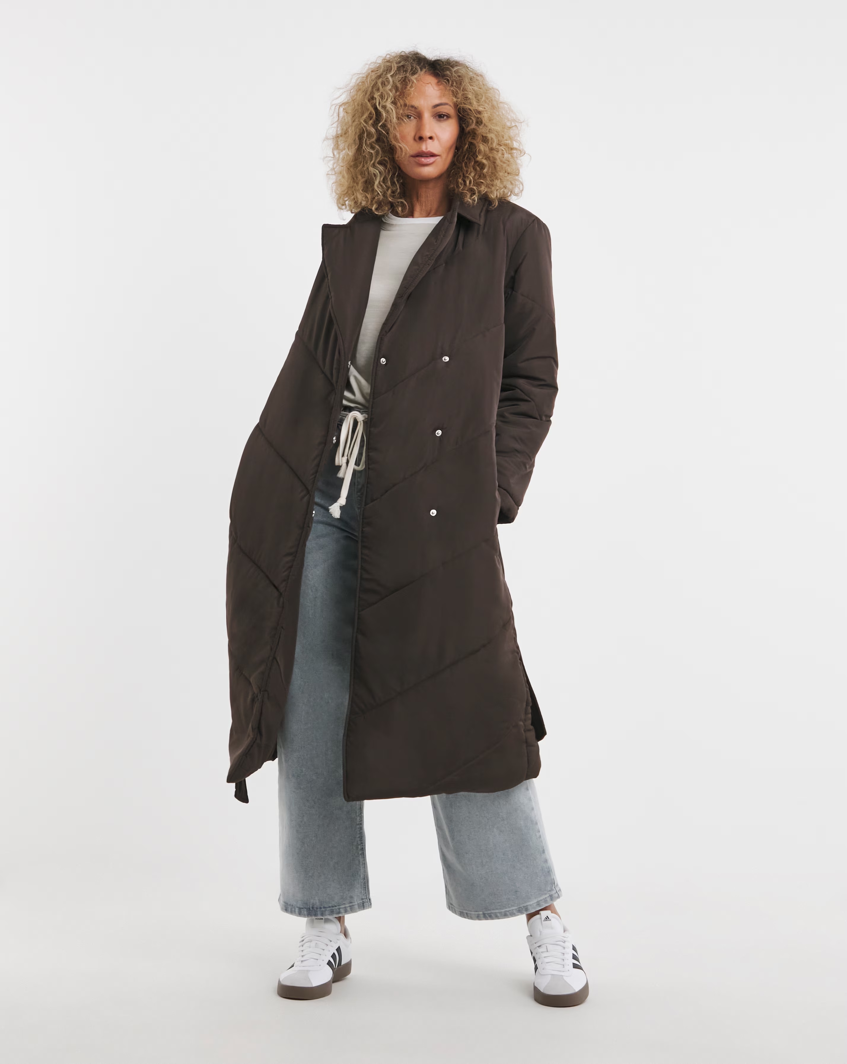 Chocolate Padded Robe Coat 1 Chocolate Padded Robe Coat