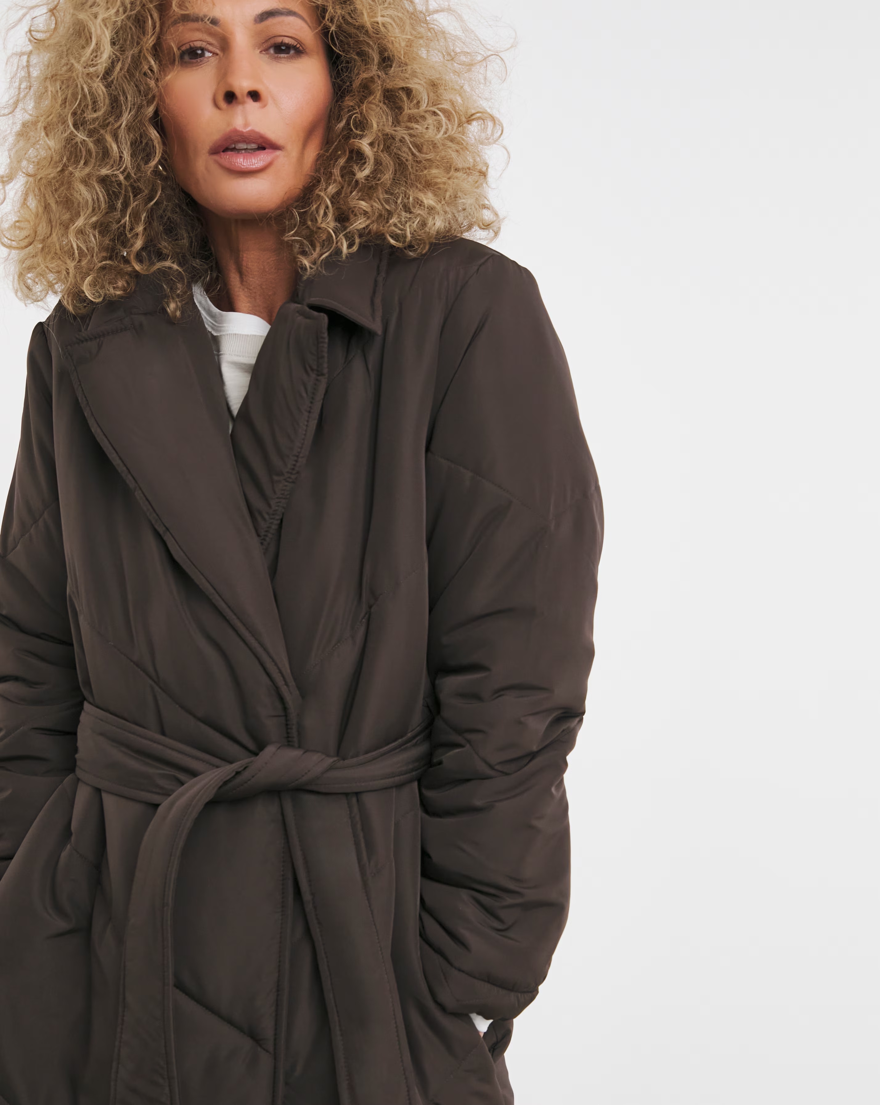 Chocolate Padded Robe Coat 2 Chocolate Padded Robe Coat