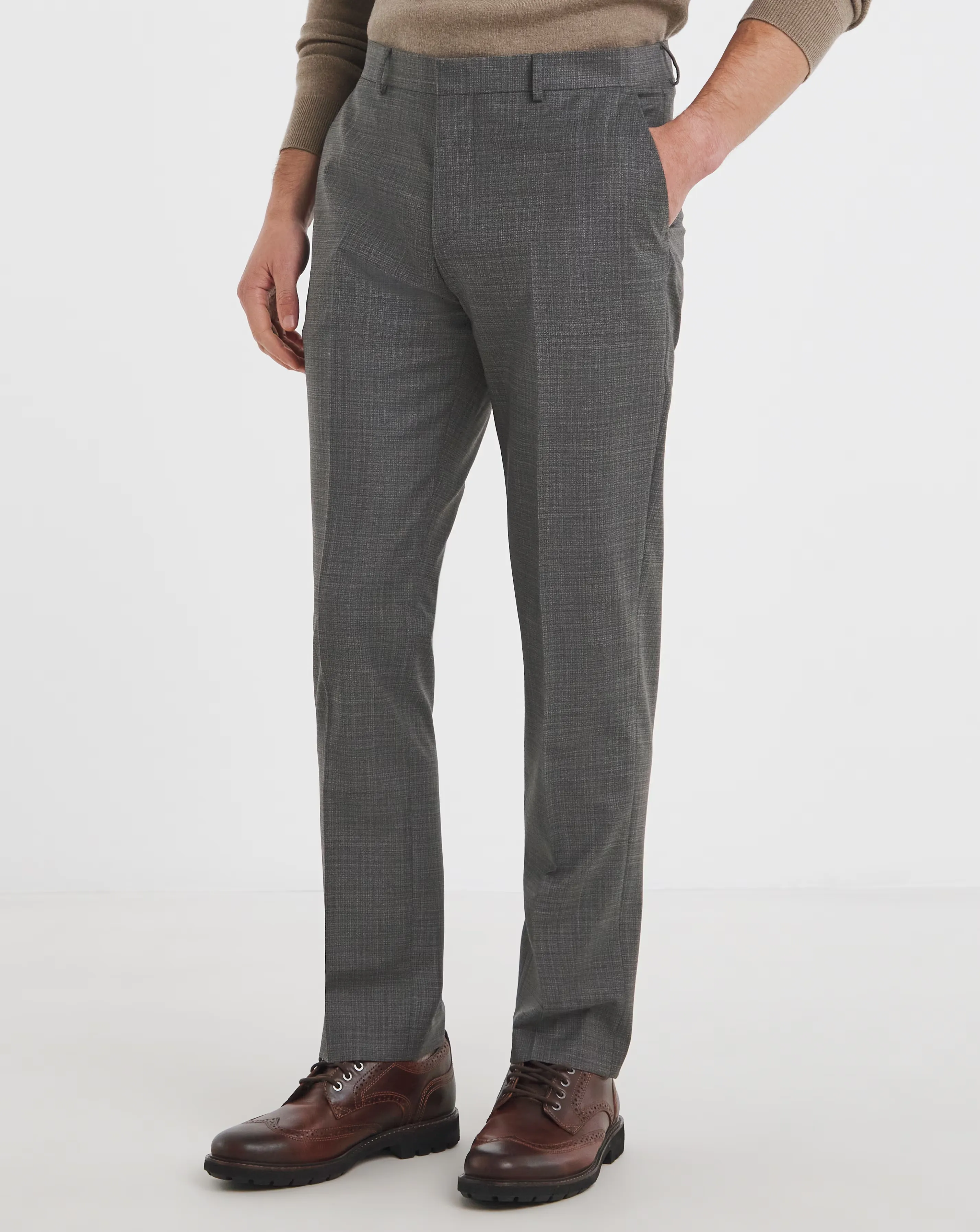 William Hunt Textured Grey Suit Trouser 1 William Hunt Textured Grey Suit Trouser