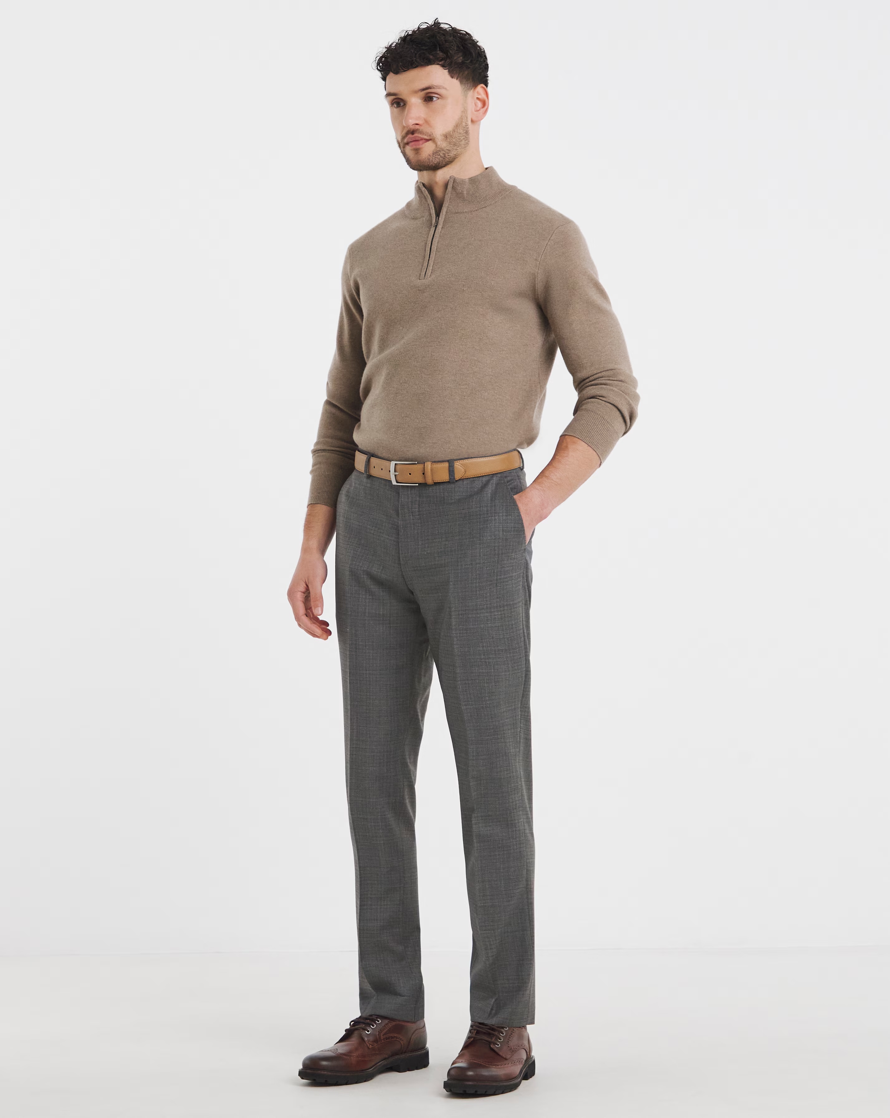 William Hunt Textured Grey Suit Trouser 3 William Hunt Textured Grey Suit Trouser