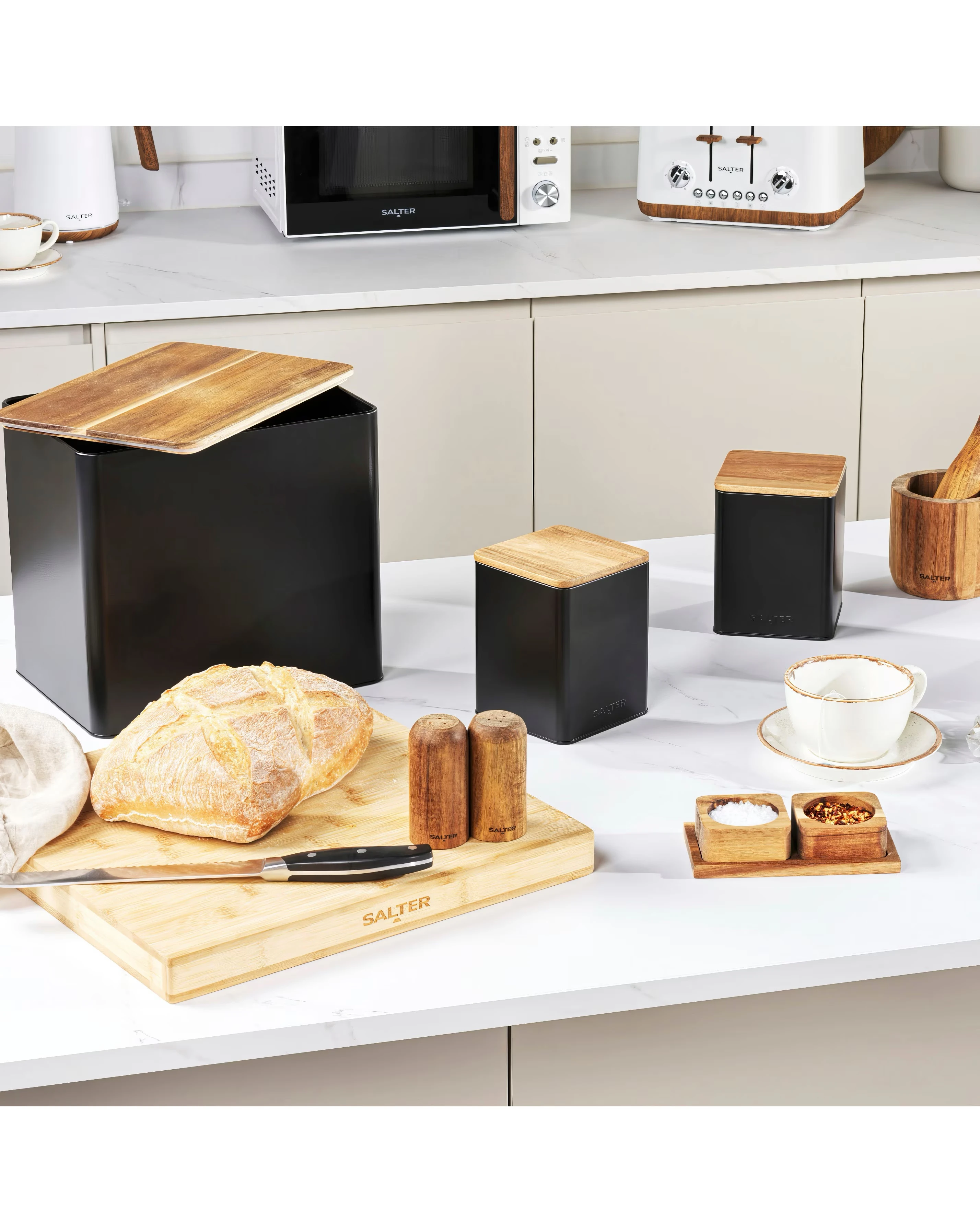 Salter Toronto 4 Piece Bread Bin and Canister Set 5 Salter Toronto 4 Piece Bread Bin and Canister Set