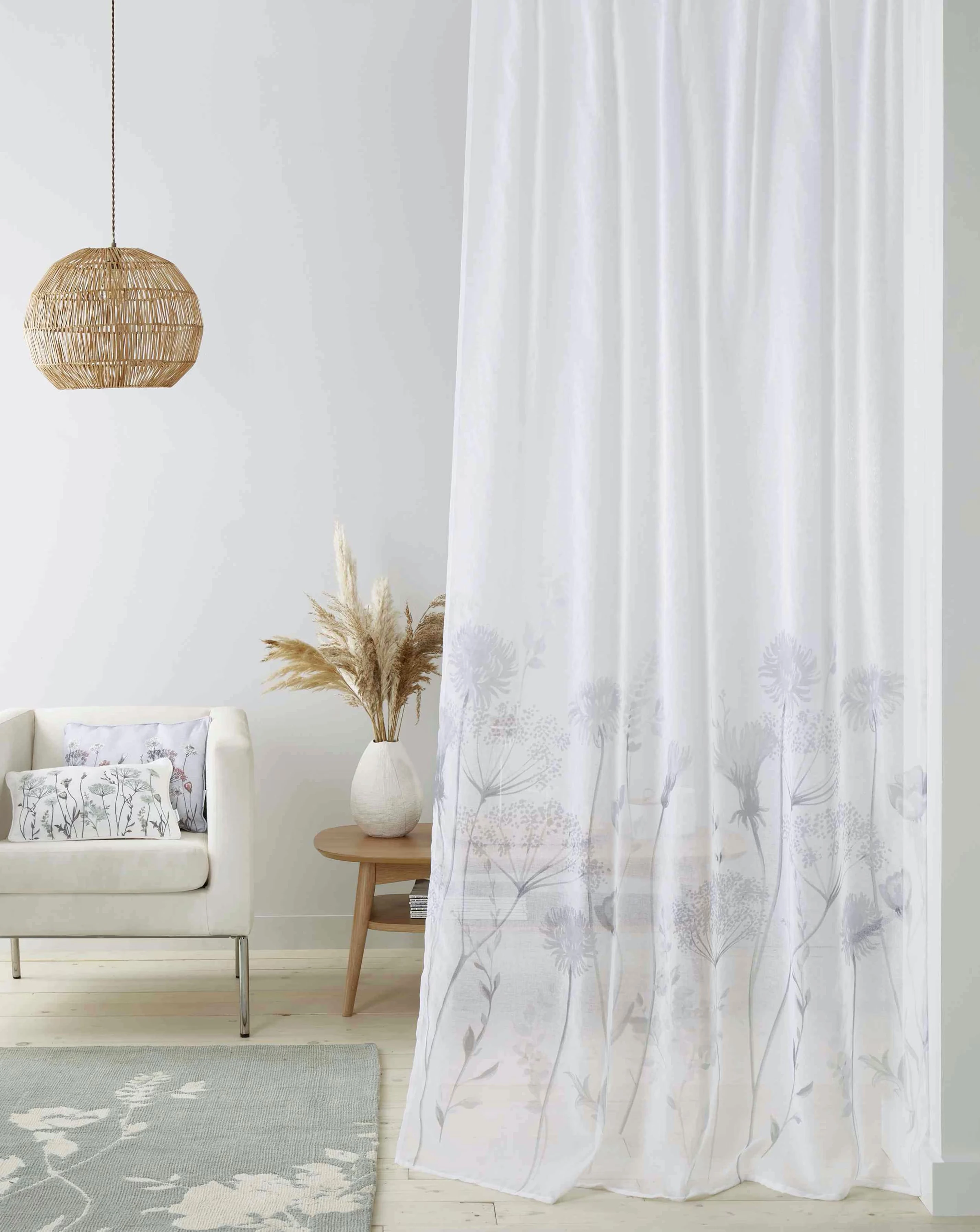 Catherine Lansfield Floral Meadowsweet Voile 3 Catherine Lansfield Floral Meadowsweet Voile
