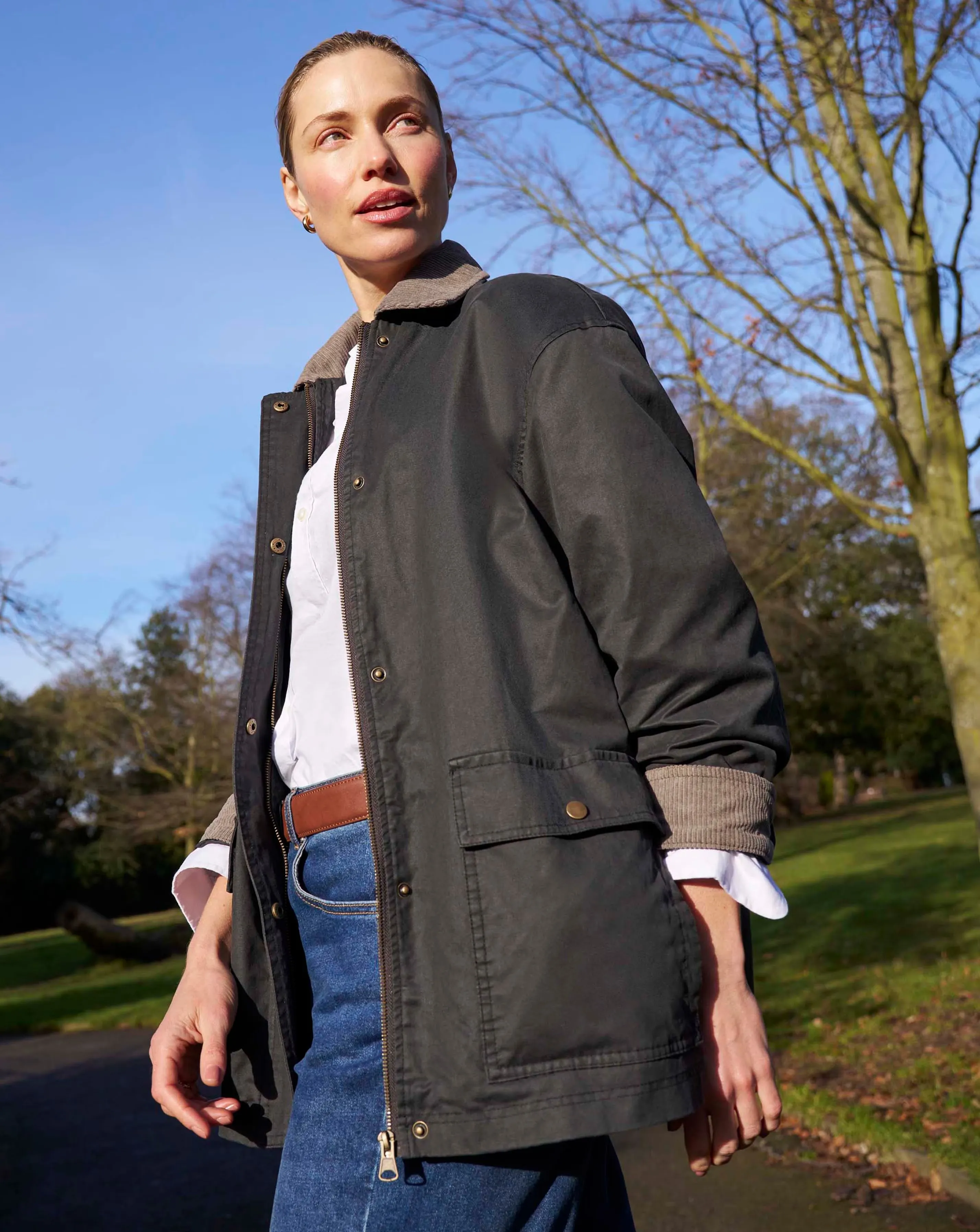 Charcoal Relaxed Waxed Jacket 1 Charcoal Relaxed Waxed Jacket