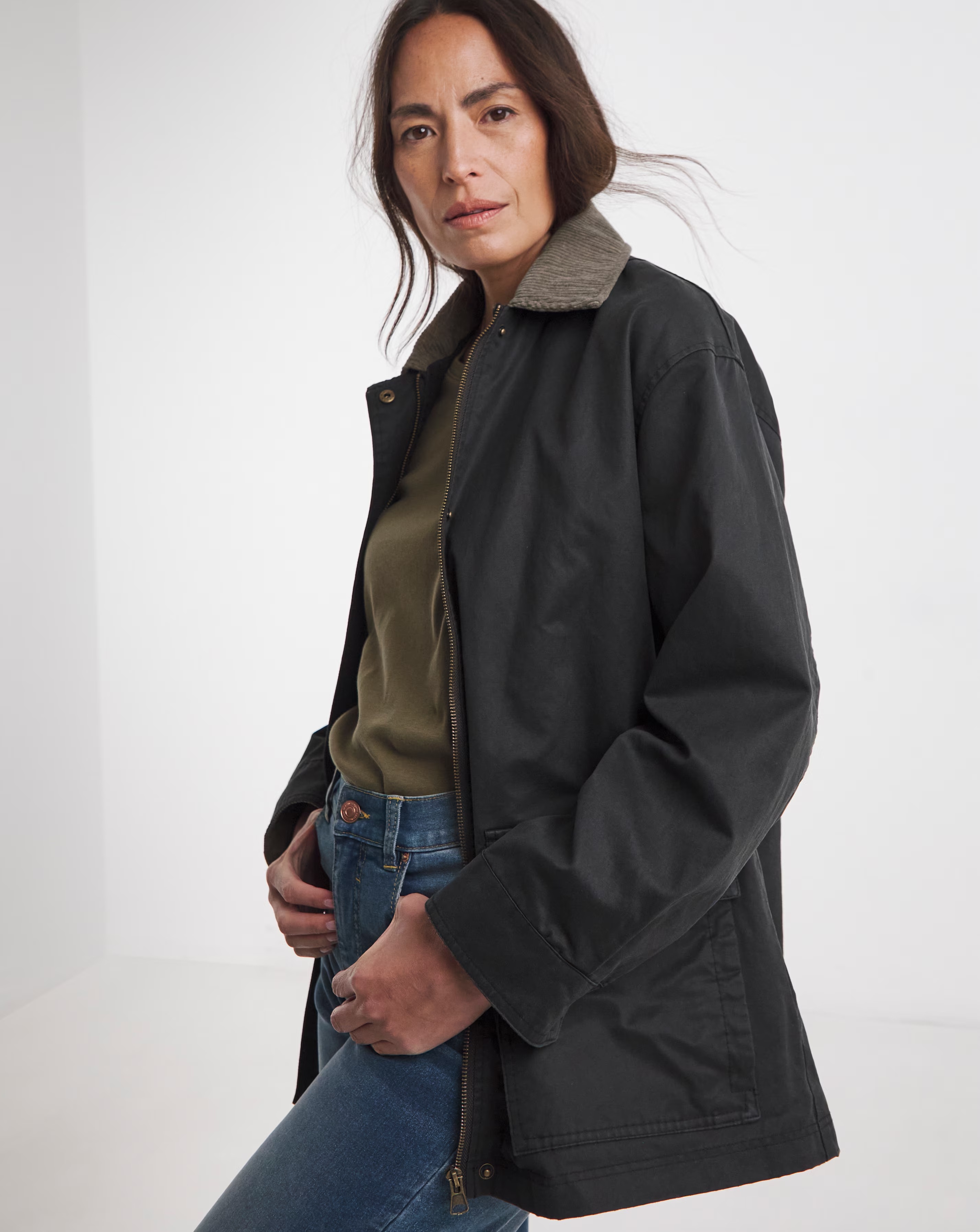 Charcoal Relaxed Waxed Jacket 2 Charcoal Relaxed Waxed Jacket