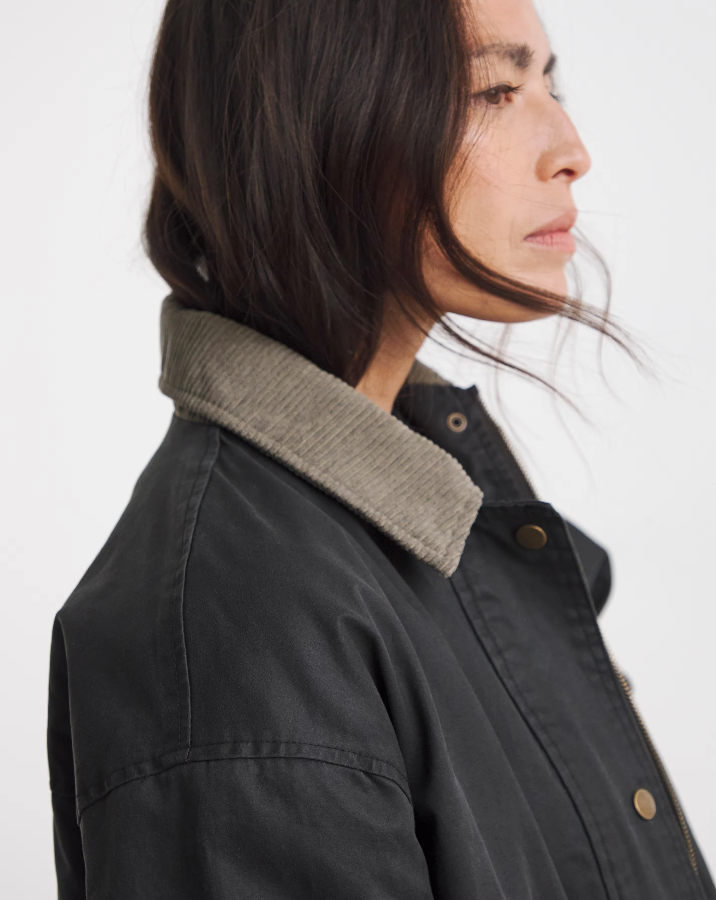 Charcoal Relaxed Waxed Jacket 4 Charcoal Relaxed Waxed Jacket