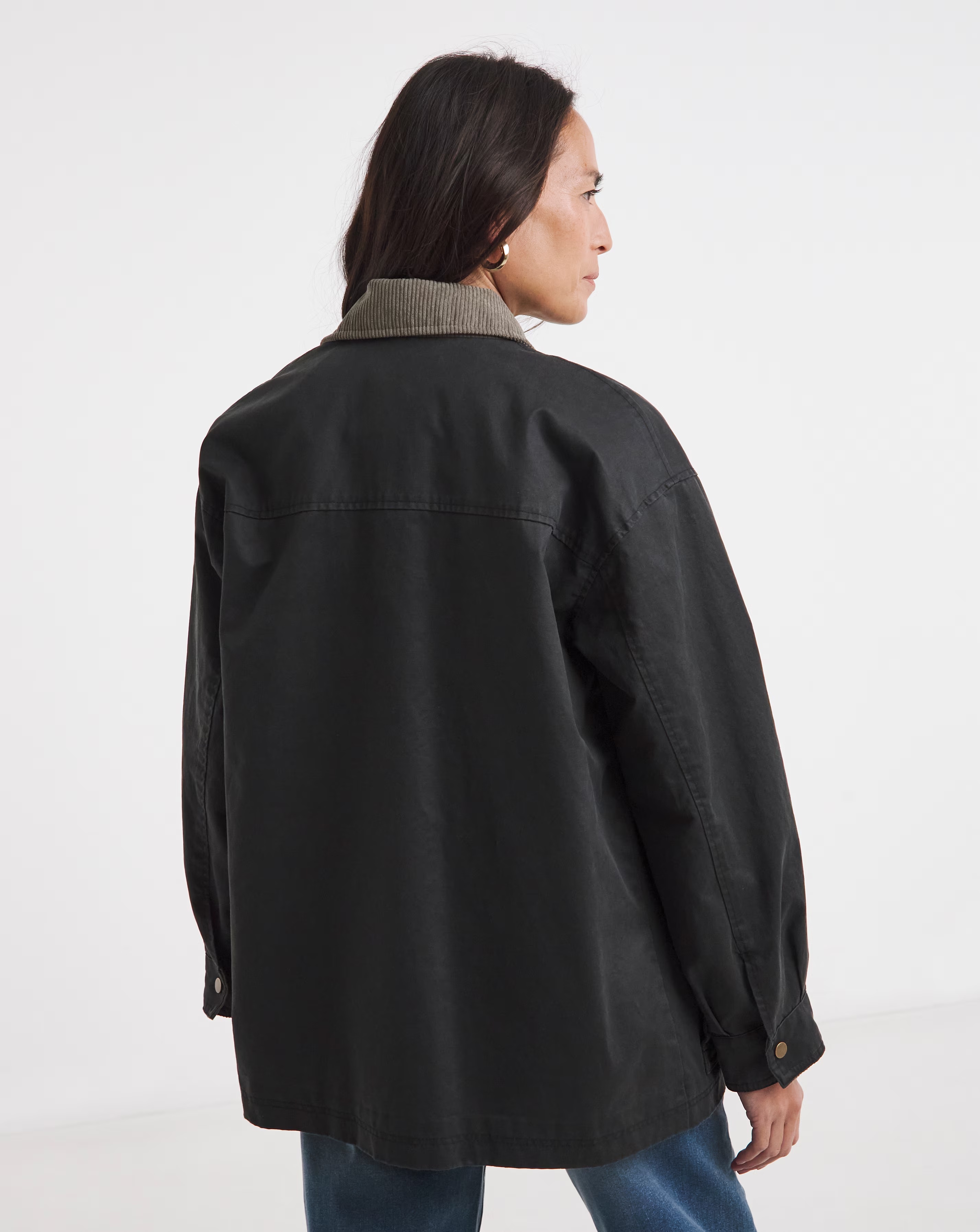 Charcoal Relaxed Waxed Jacket 5 Charcoal Relaxed Waxed Jacket