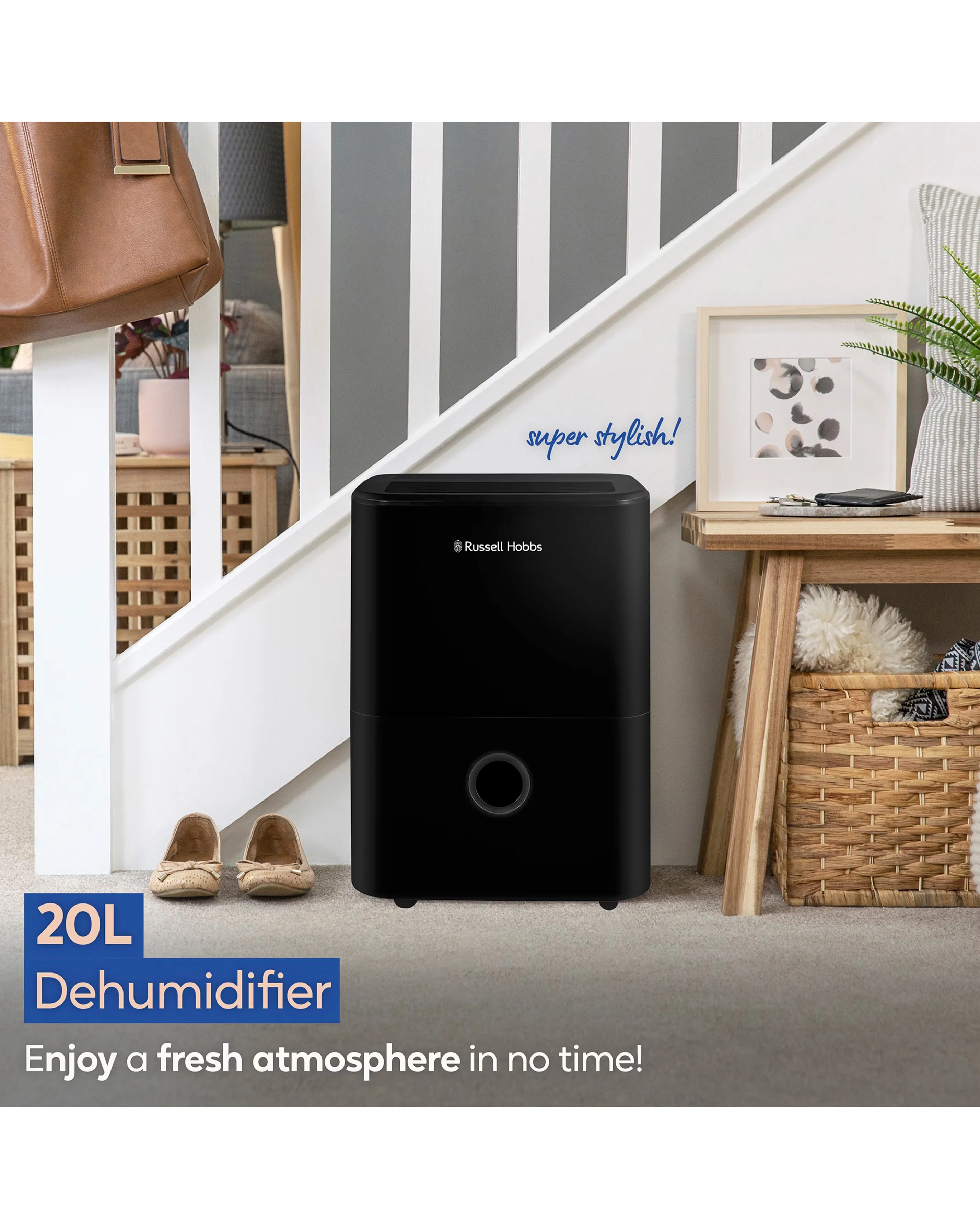 Russell Hobbs RHDH2002B 20 Litre Dehumidifier - Black 3 Russell Hobbs RHDH2002B 20 Litre Dehumidifier - Black