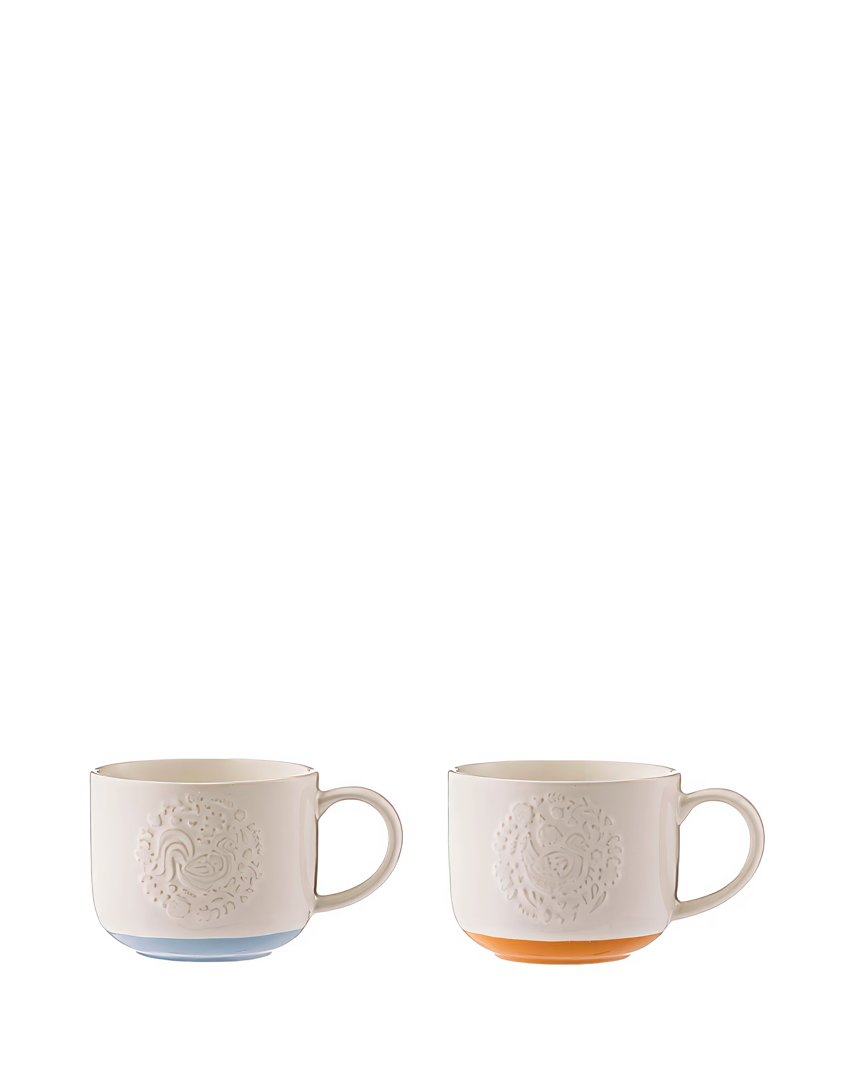 Mason Cash Set of 2 Folk Farmyard Mugs 2 Mason Cash Set of 2 Folk Farmyard Mugs