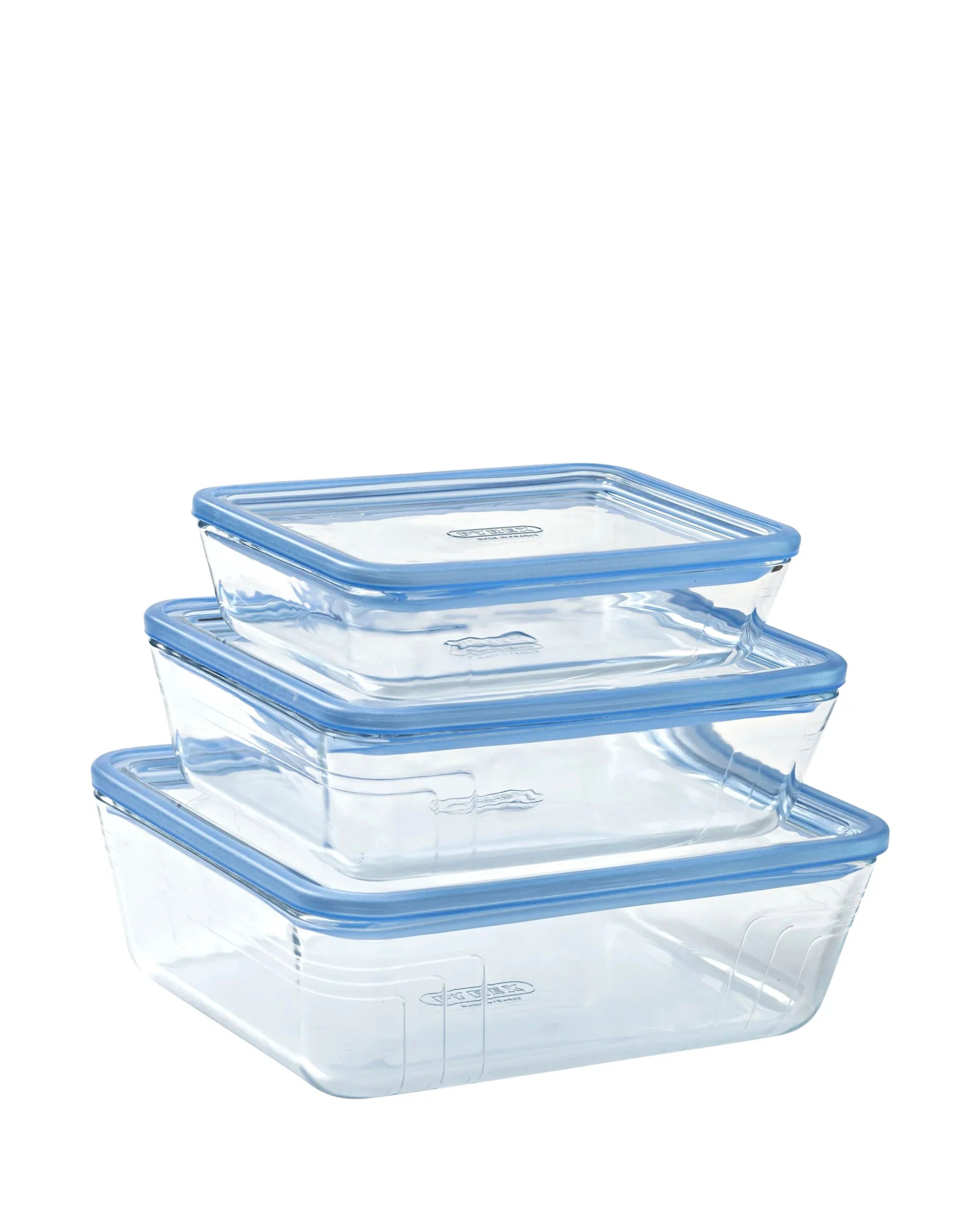 Pyrex Zero Plastic 3 Piece Glass Storage Set 1 Pyrex Zero Plastic 3 Piece Glass Storage Set