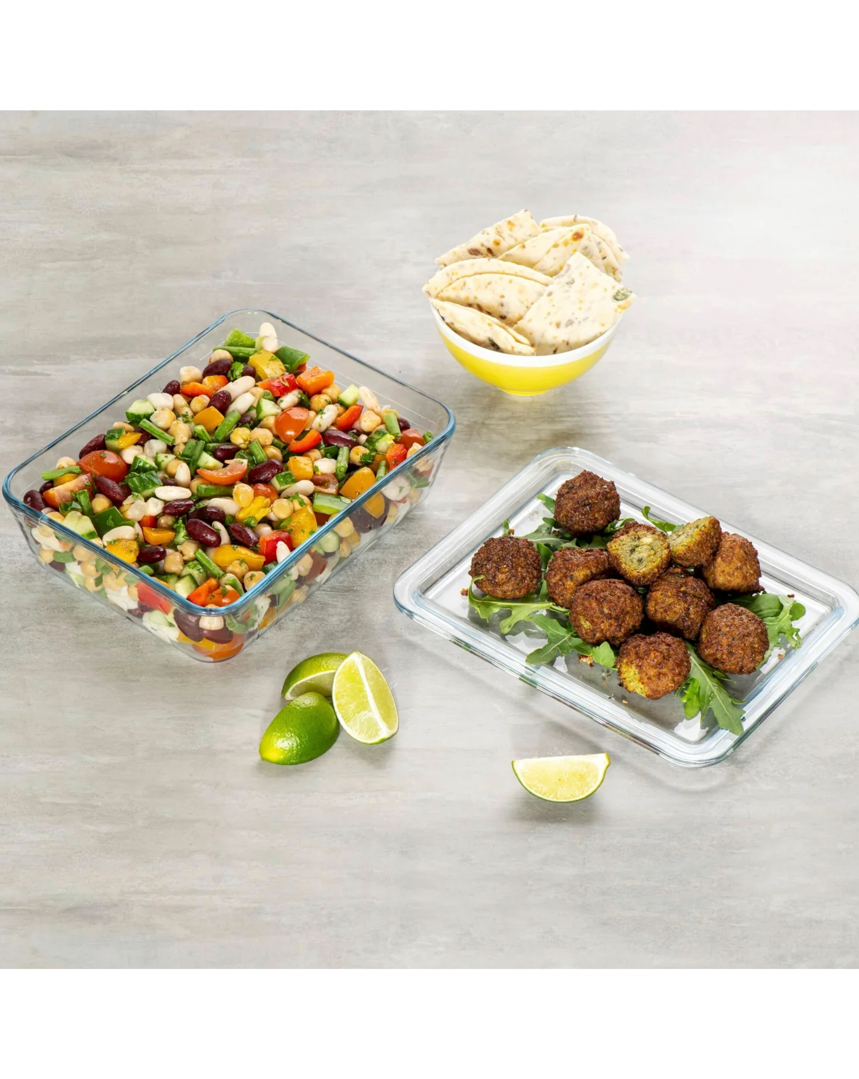 Pyrex Zero Plastic 3 Piece Glass Storage Set 3 Pyrex Zero Plastic 3 Piece Glass Storage Set