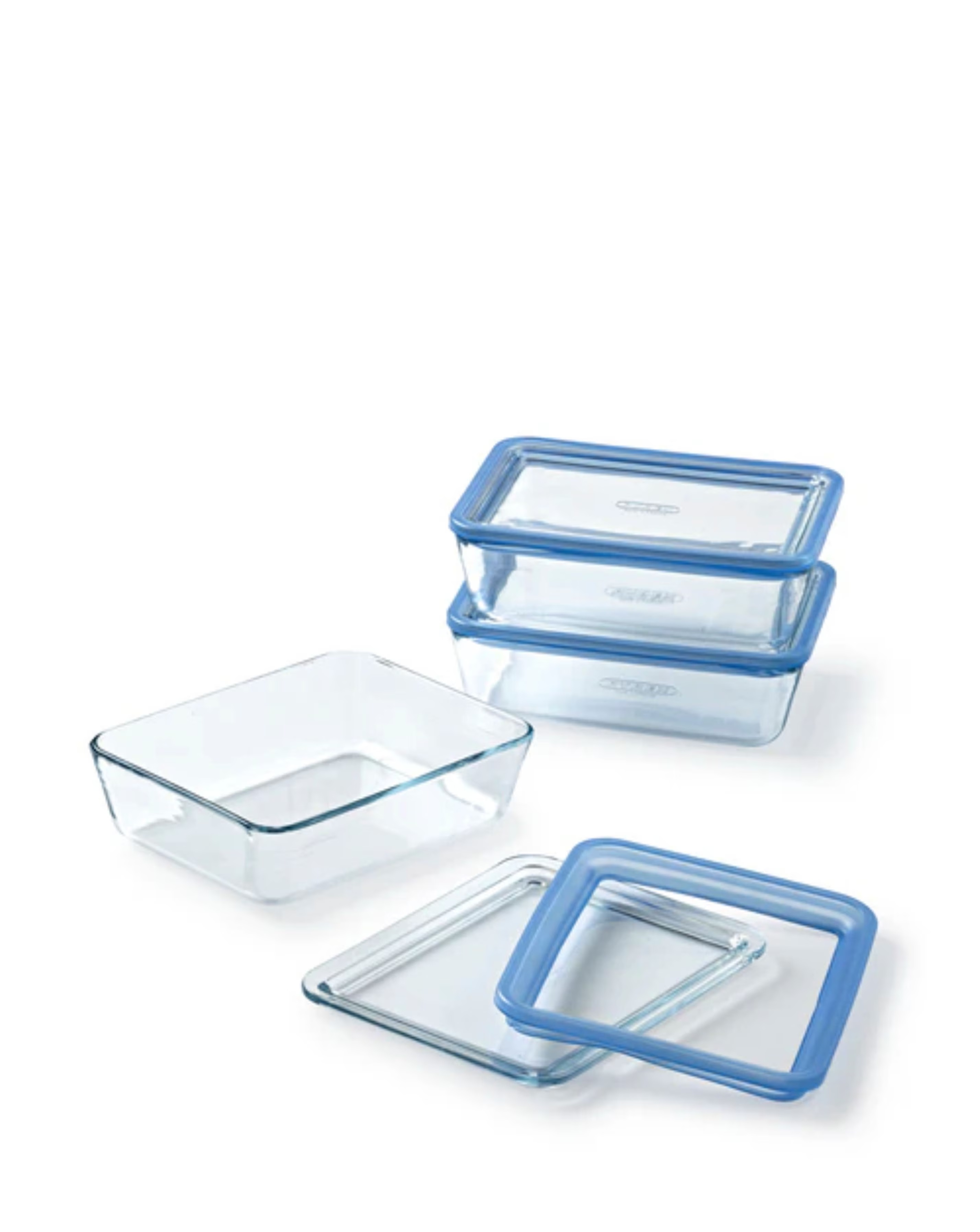 Pyrex Zero Plastic 3 Piece Glass Storage Set 4 Pyrex Zero Plastic 3 Piece Glass Storage Set