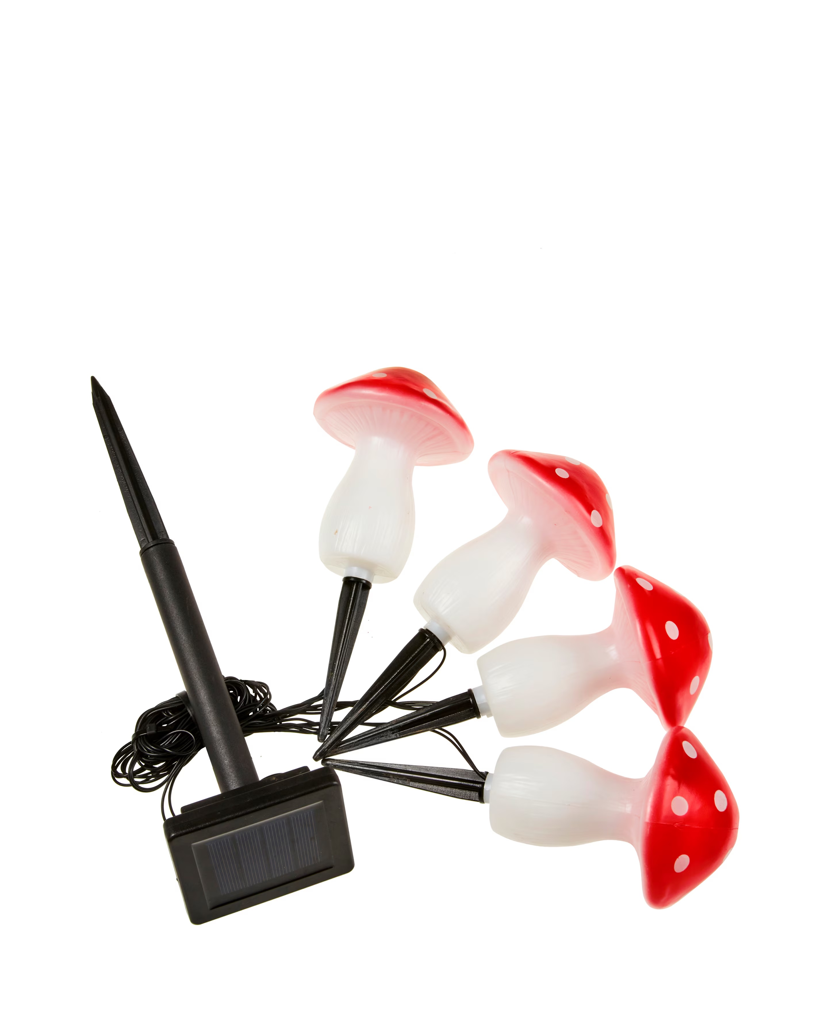 Fairy Mushroom Stake Lights - Set of 4 5 Fairy Mushroom Stake Lights - Set of 4