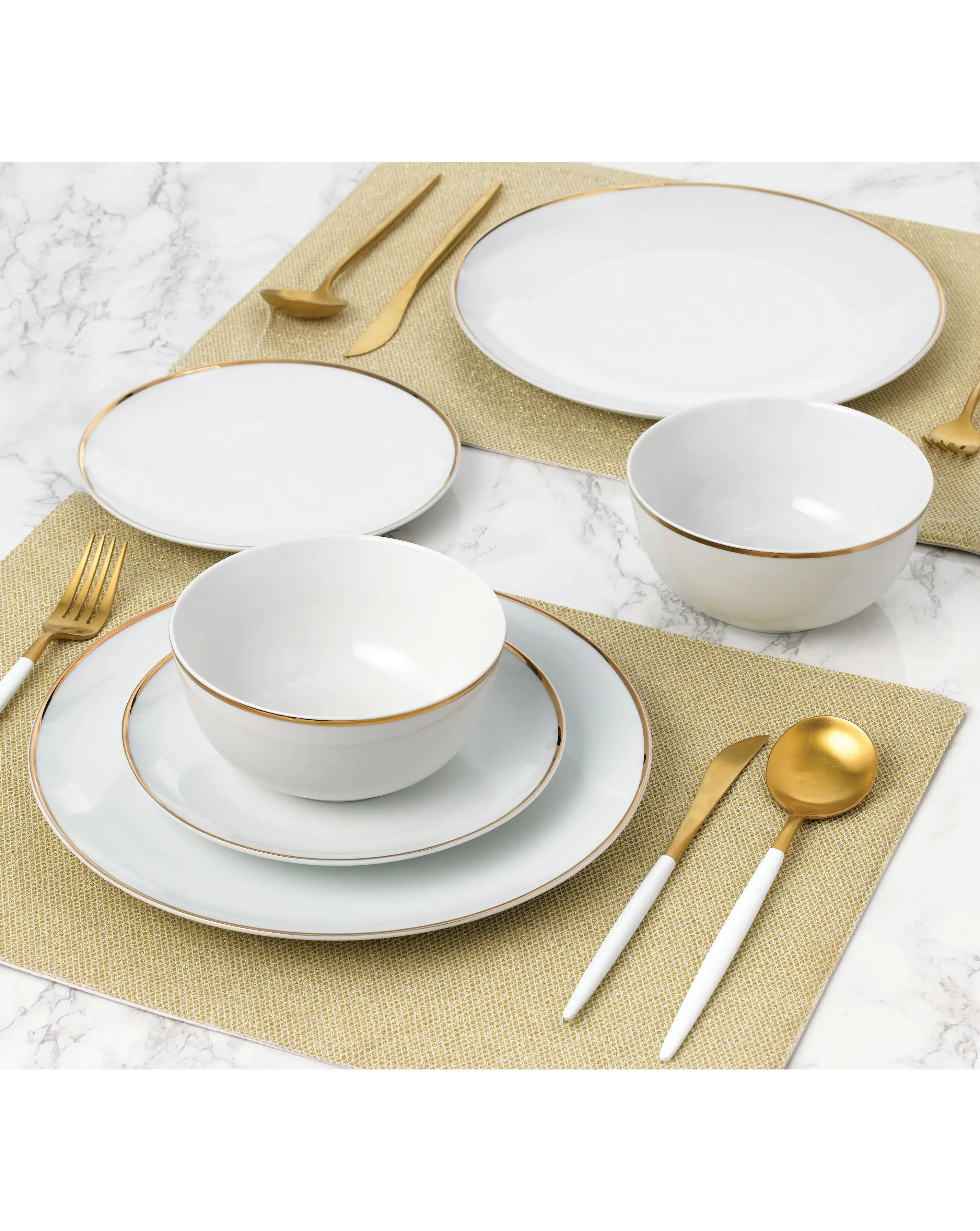 Waterside Goldline 12 Piece Dinner Set 1 Waterside Goldline 12 Piece Dinner Set