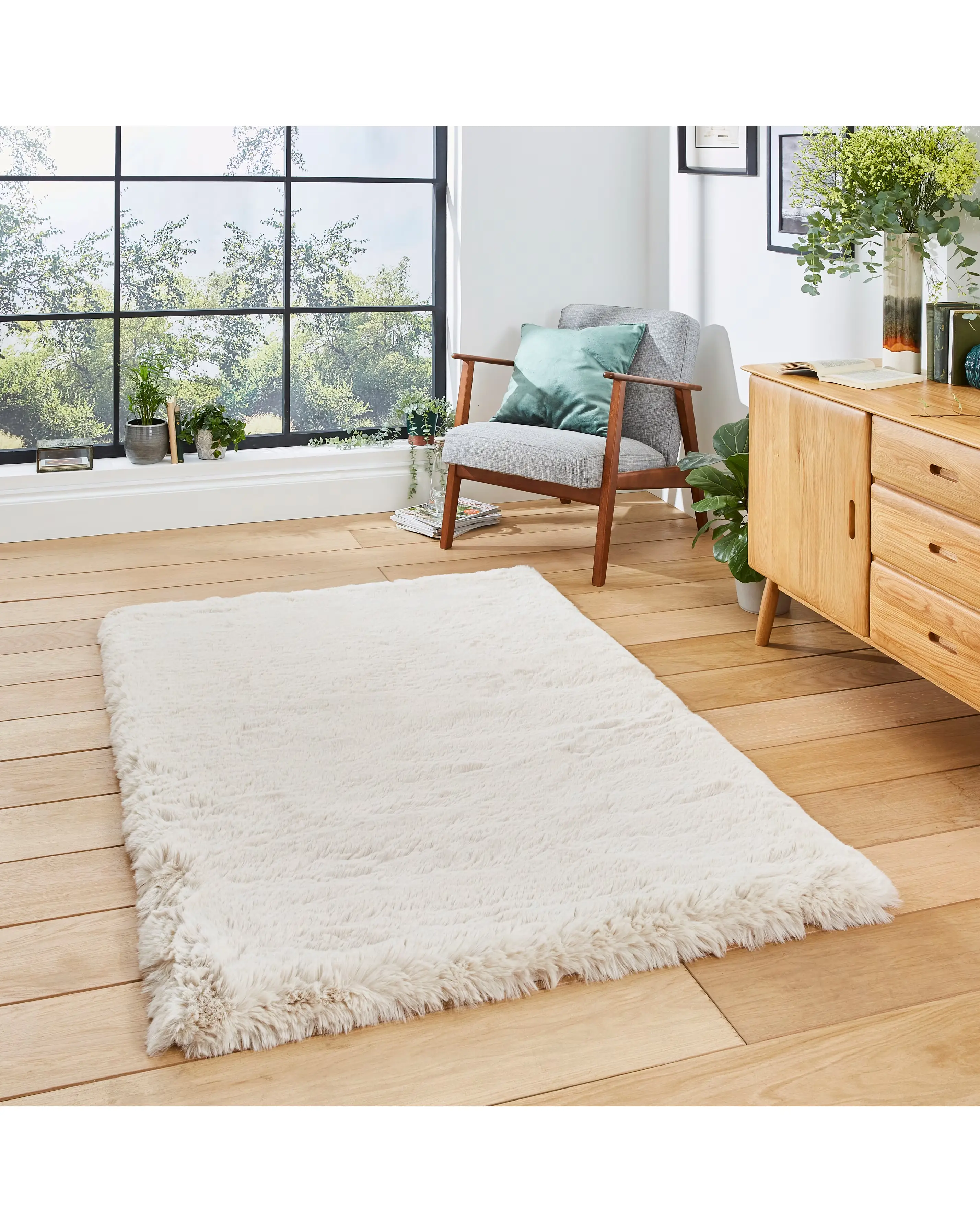 Think Rugs Super Teddy Plain Shaggy Rug 1 Think Rugs Super Teddy Plain Shaggy Rug