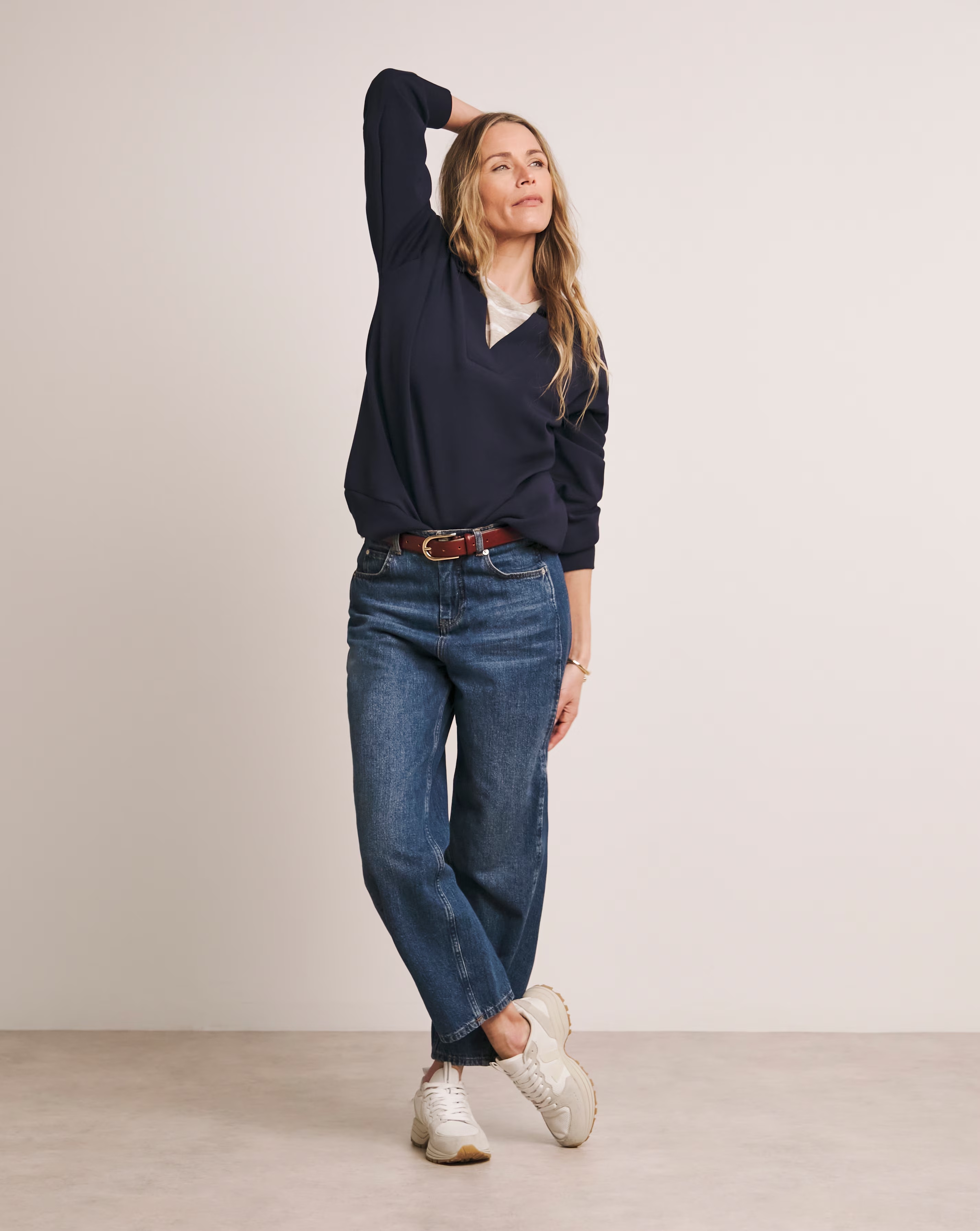 Anthology Navy Collared Modal Sweatshirt 2 Anthology Navy Collared Modal Sweatshirt