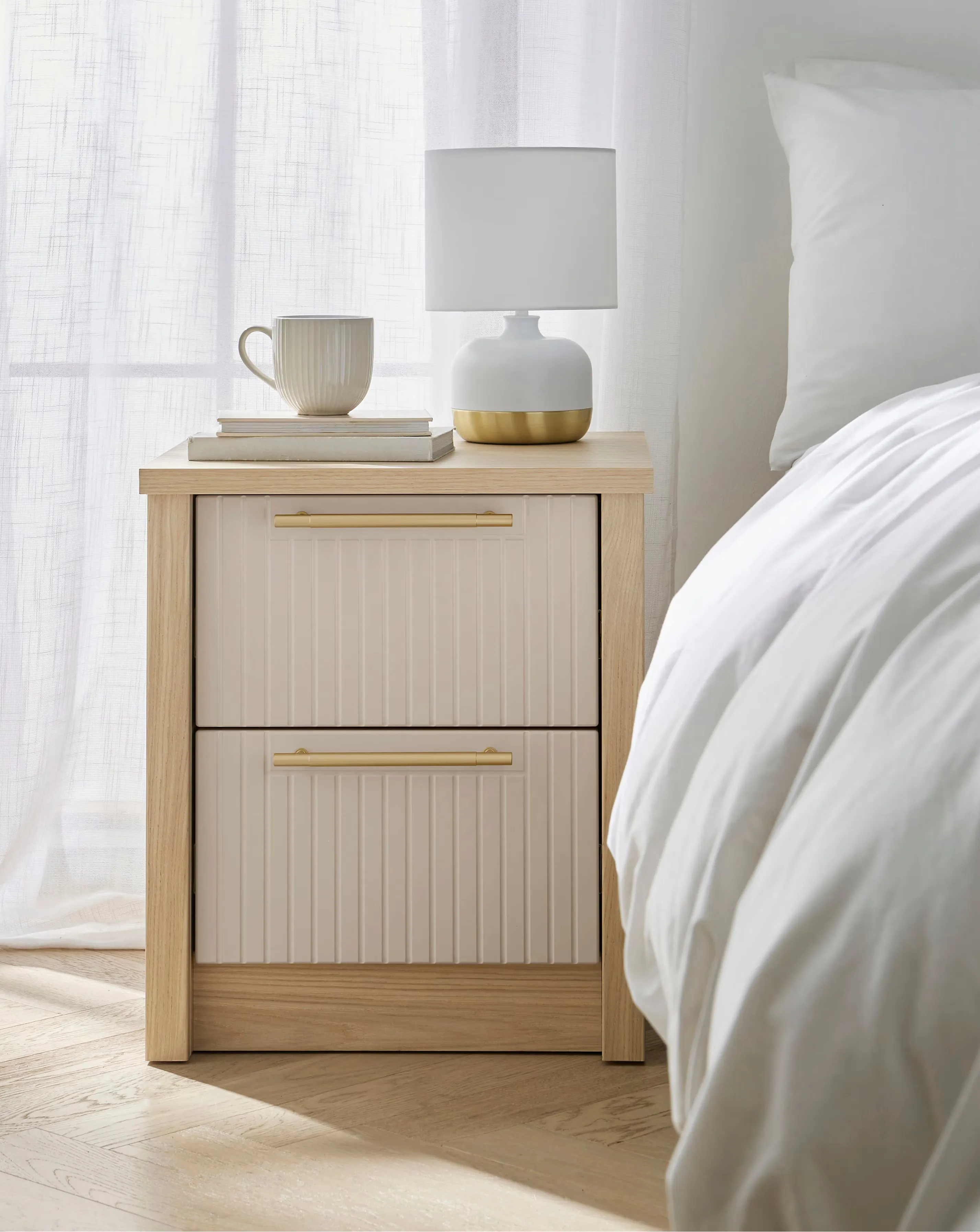 Peyton Ready Assembled 2 Drawer Bedside Chest 1 Peyton Ready Assembled 2 Drawer Bedside Chest