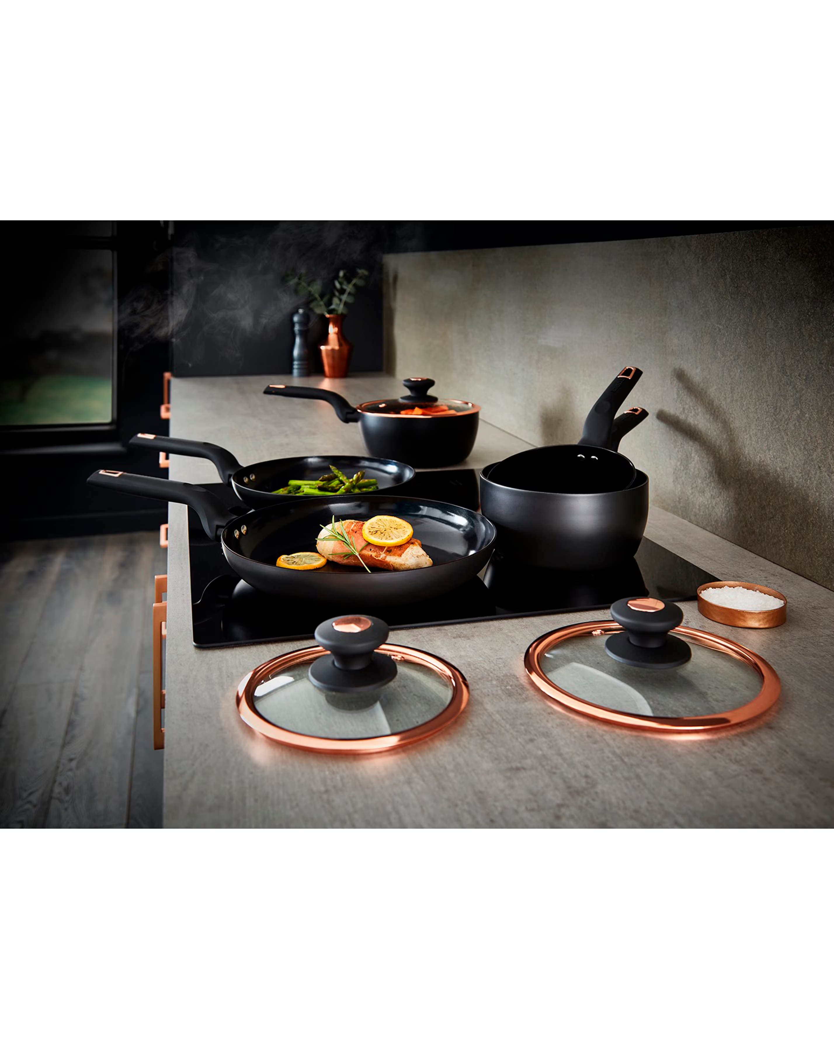 Tower Cavaletto Cookware 6 Piece Set Black 2 Tower Cavaletto Cookware 6 Piece Set Black
