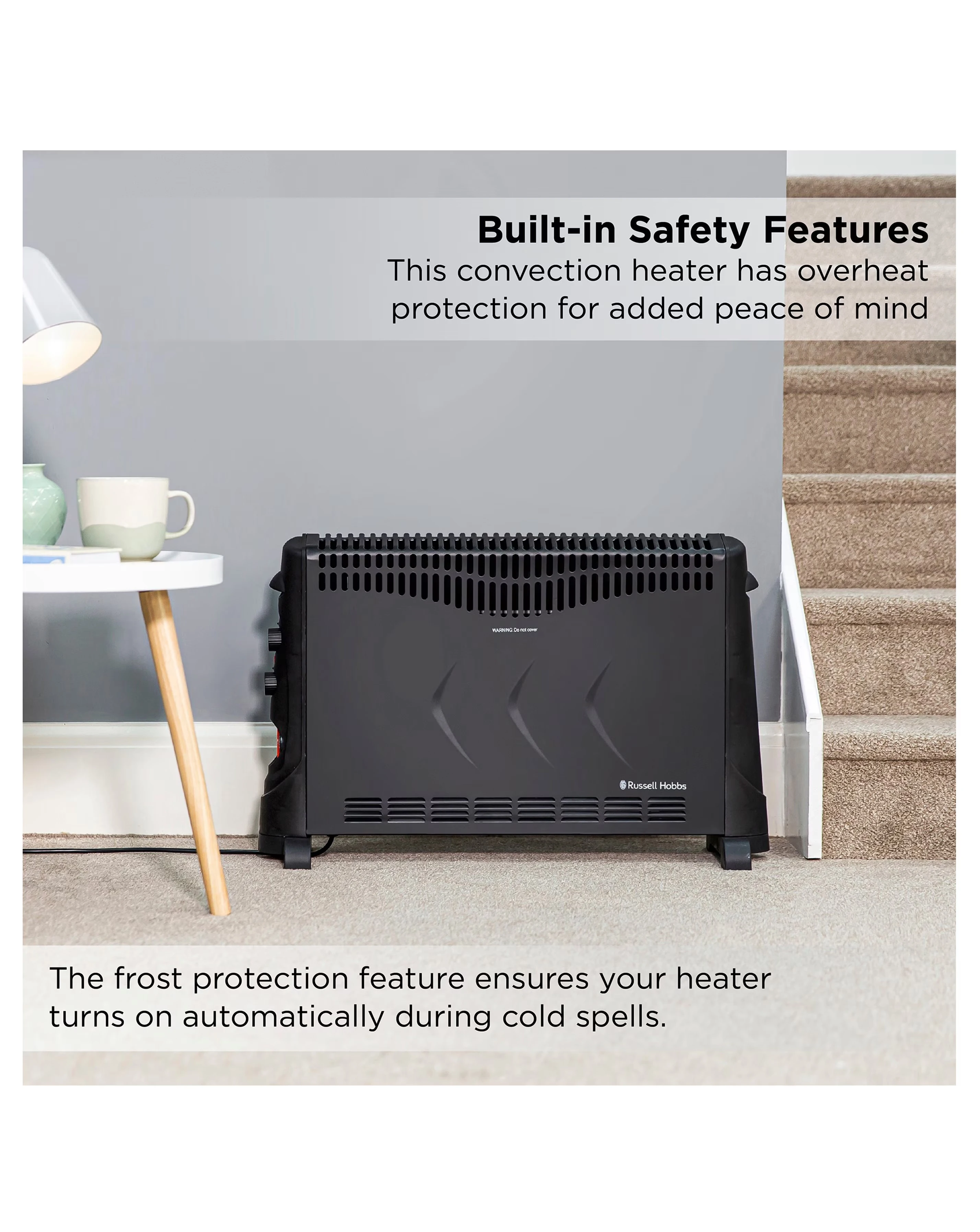 Russell Hobbs 2kW Black Convection Heater with Timer 6 Russell Hobbs 2kW Black Convection Heater with Timer