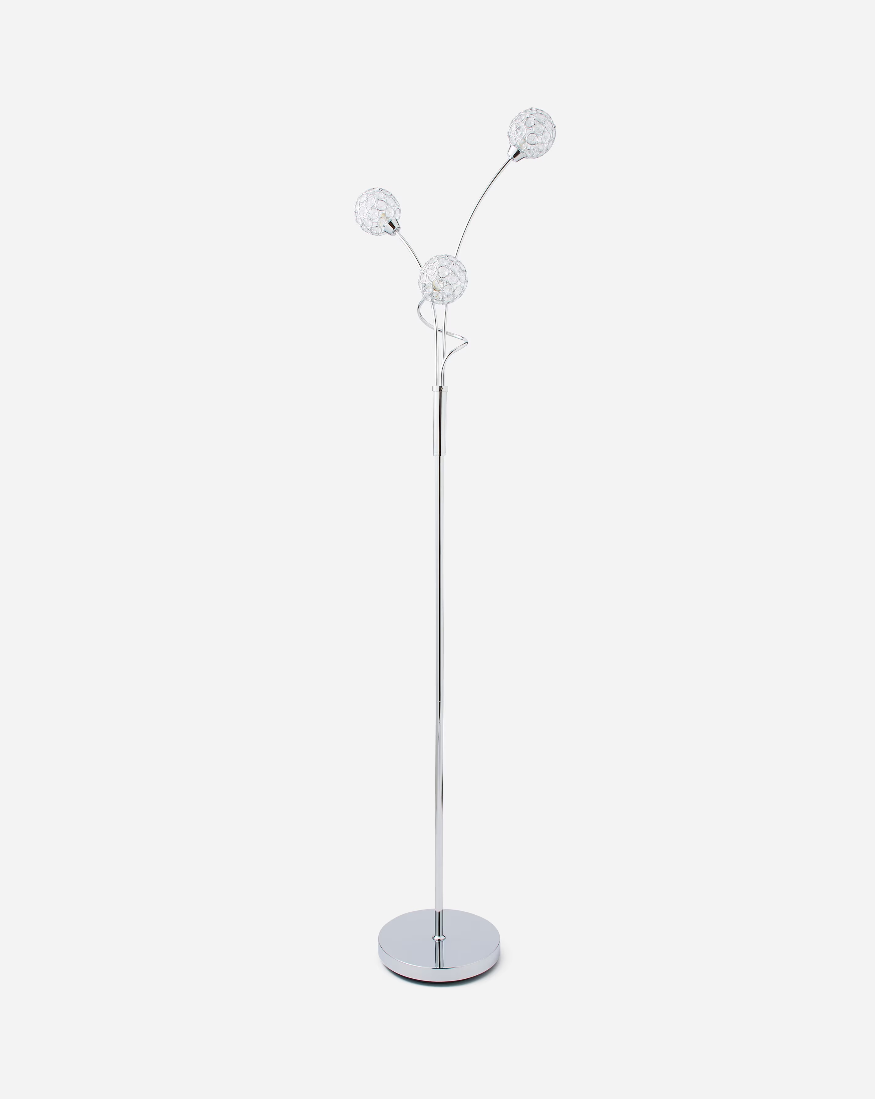 3 Light Acrylic Chrome Floor Lamp 2 3 Light Acrylic Chrome Floor Lamp