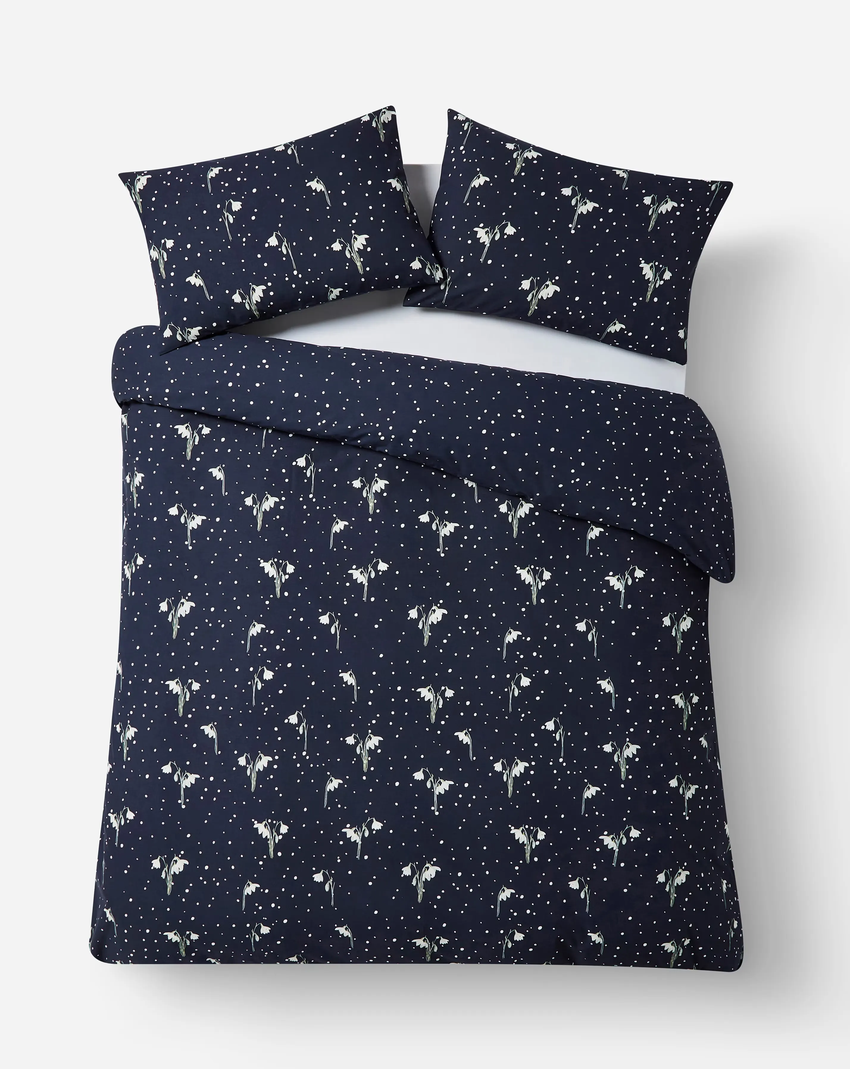 Snow Drop Navy Duvet Cover Set 5 Snow Drop Navy Duvet Cover Set