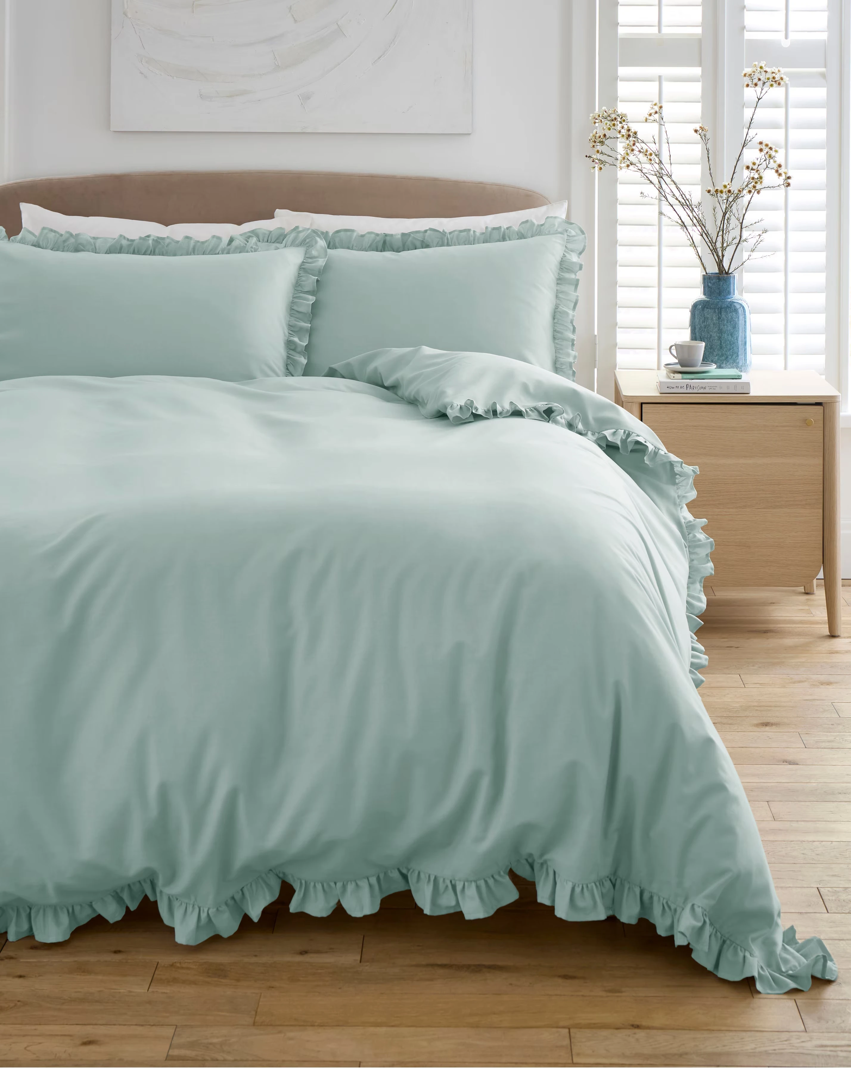 Ruffled Edge Duvet Cover Set 1 Ruffled Edge Duvet Cover Set