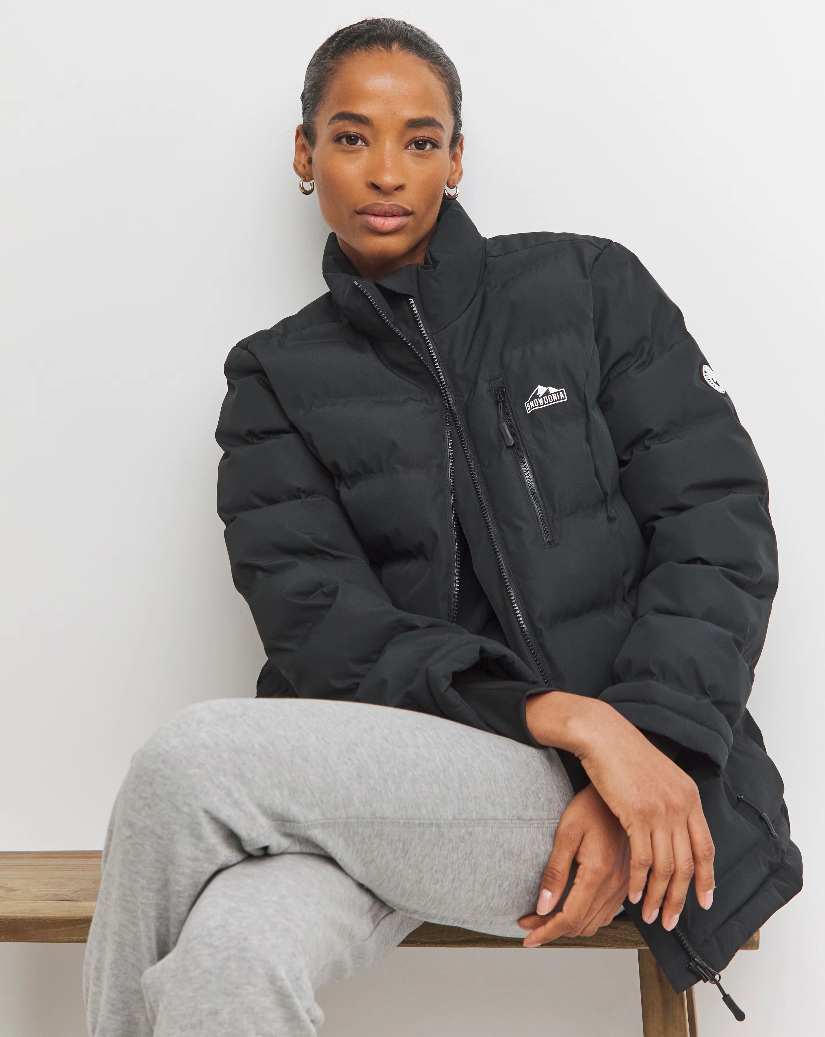 Snowdonia Black Showerproof Short Coat 1 Snowdonia Black Showerproof Short Coat
