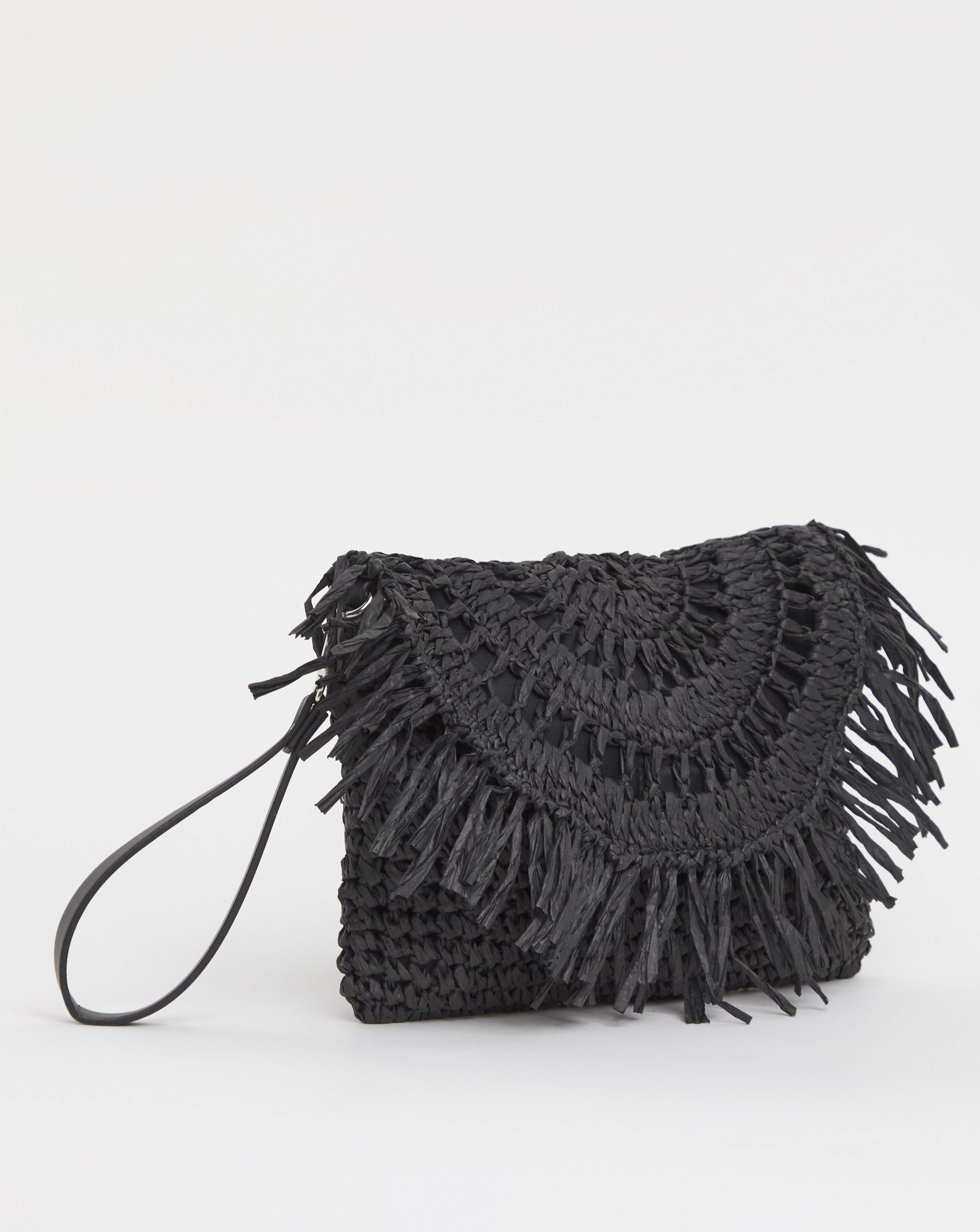 Fringe Raffia Oversized Clutch Bag 3 Fringe Raffia Oversized Clutch Bag