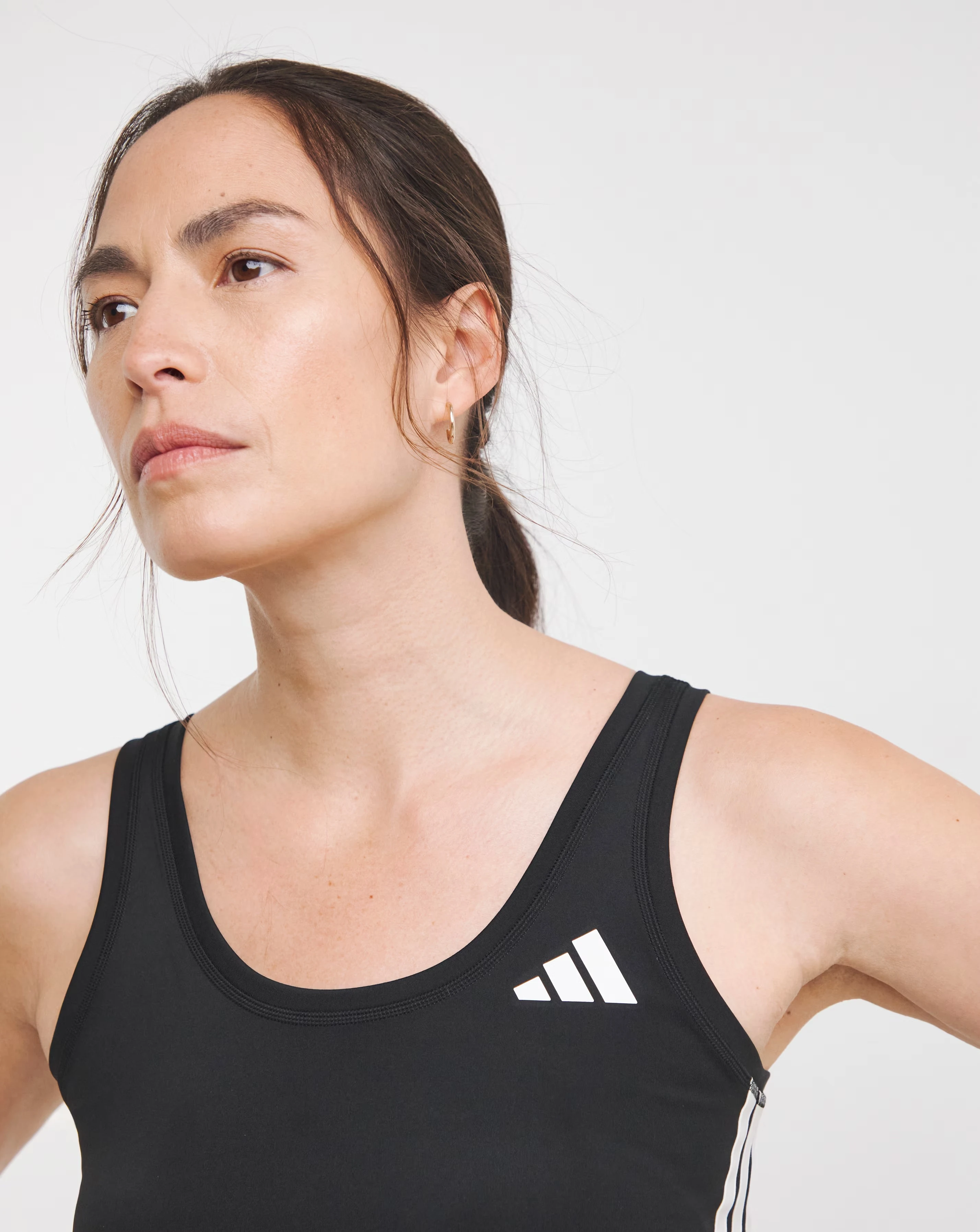 adidas Train Essentials 3 Stripes Cropped Tank 3 adidas Train Essentials 3 Stripes Cropped Tank