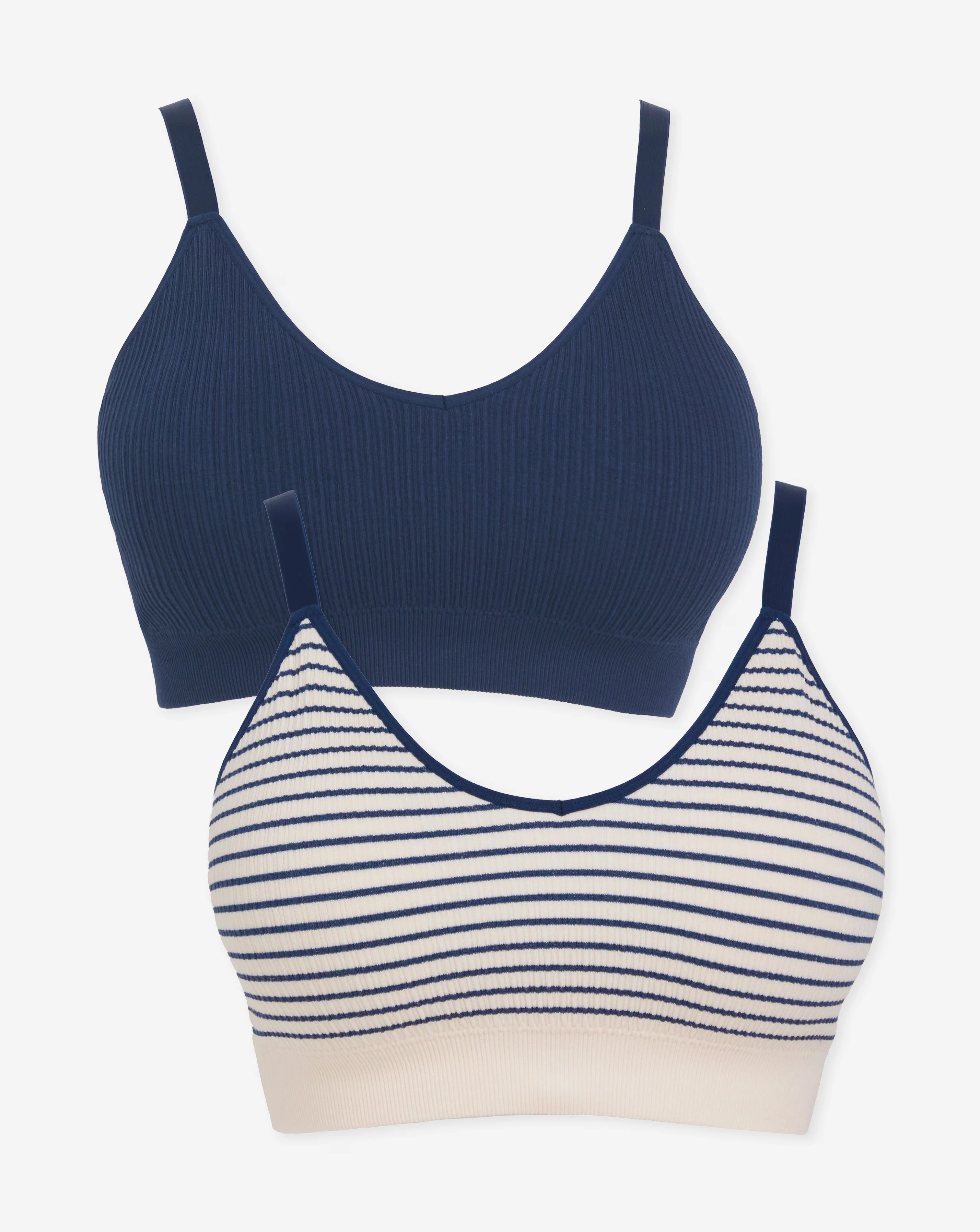 Pretty Secrets (2 Pack) Knitted Stripe Comfort Tops Navy Stripe 5 Pretty Secrets (2 Pack) Knitted Stripe Comfort Tops Navy Stripe